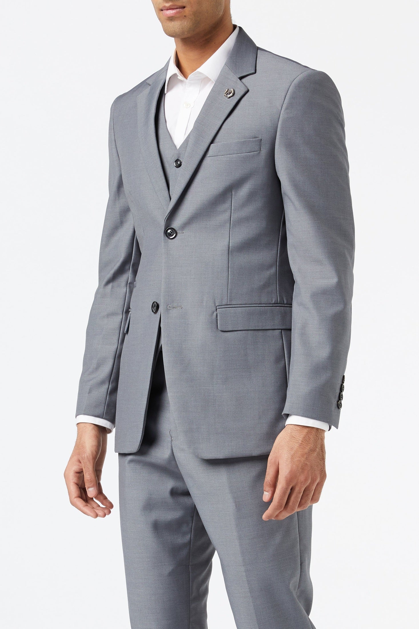 JROSS - GREY FORMAL JACKET & WAISTCOAT