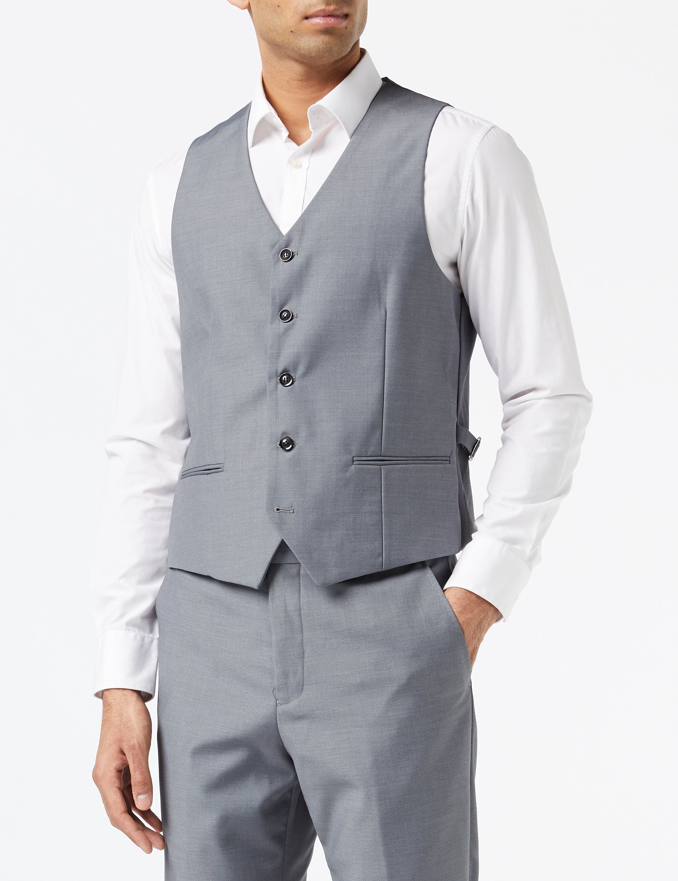 JROSS - GREY FORMAL JACKET & WAISTCOAT