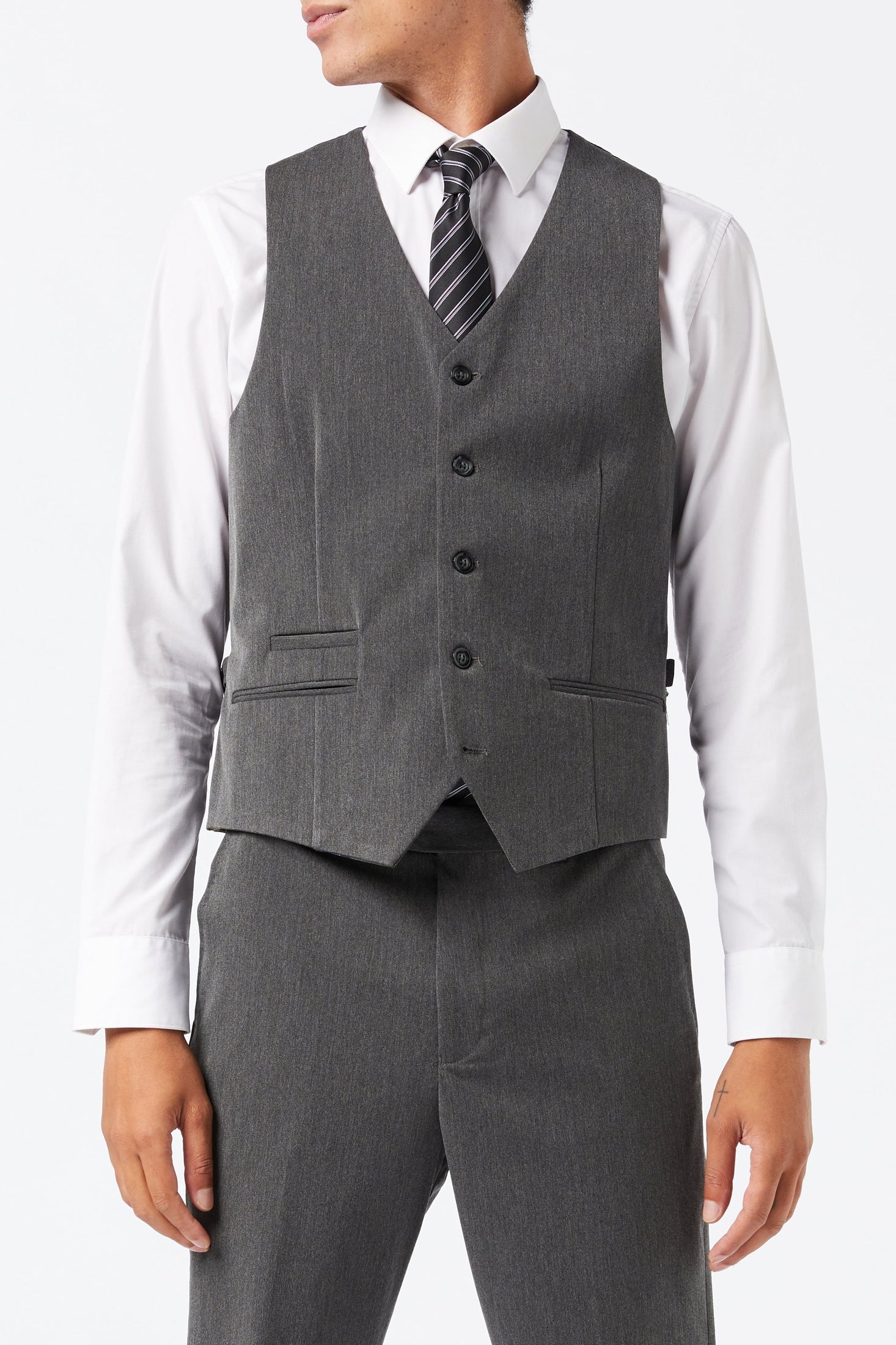 JROSS - CHARCOAL FORMAL JACKET & WAISTCOAT