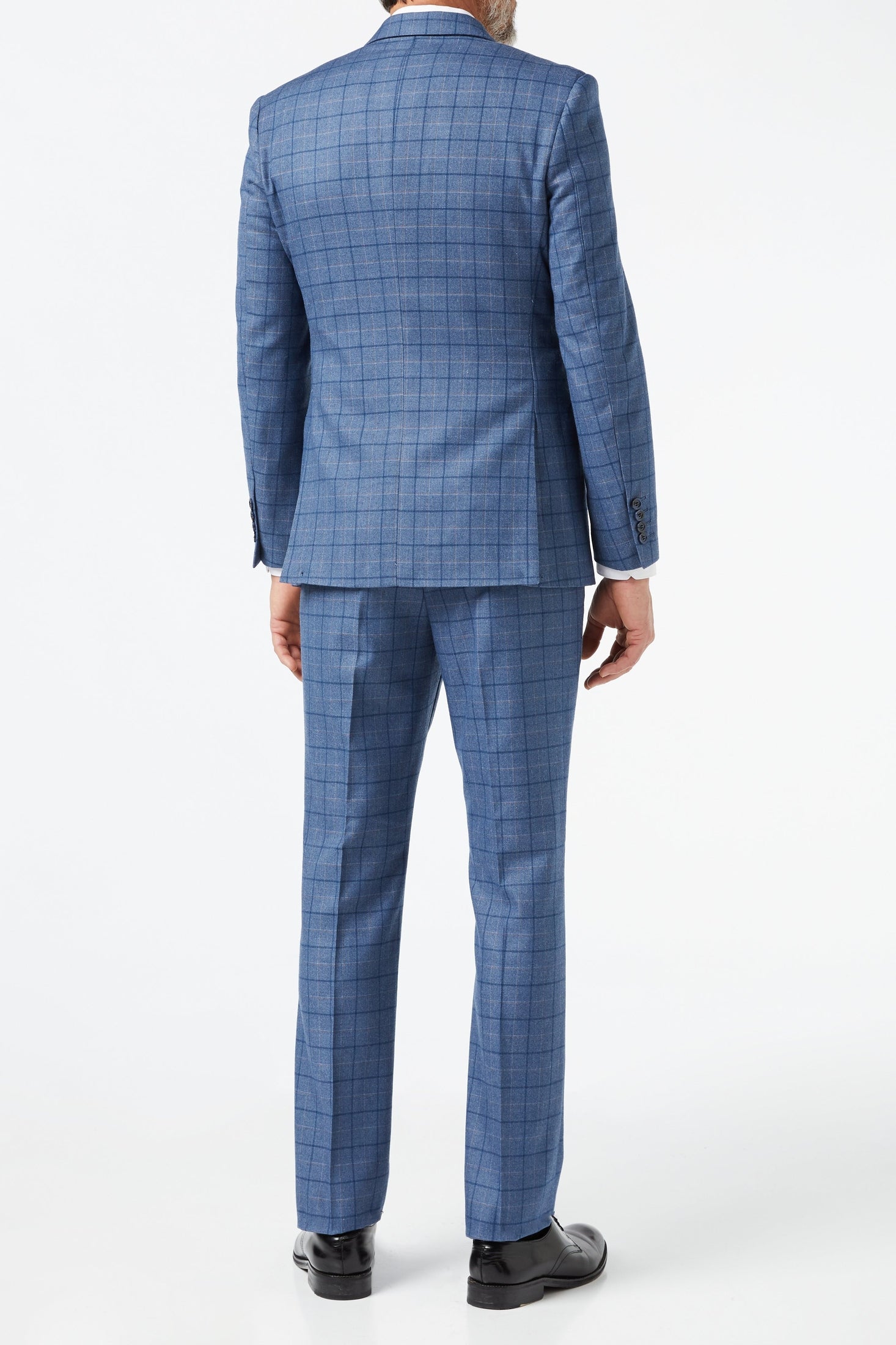 HECTOR - BLUE WINDOWPANE CHECK JACKET & WAISTCOAT