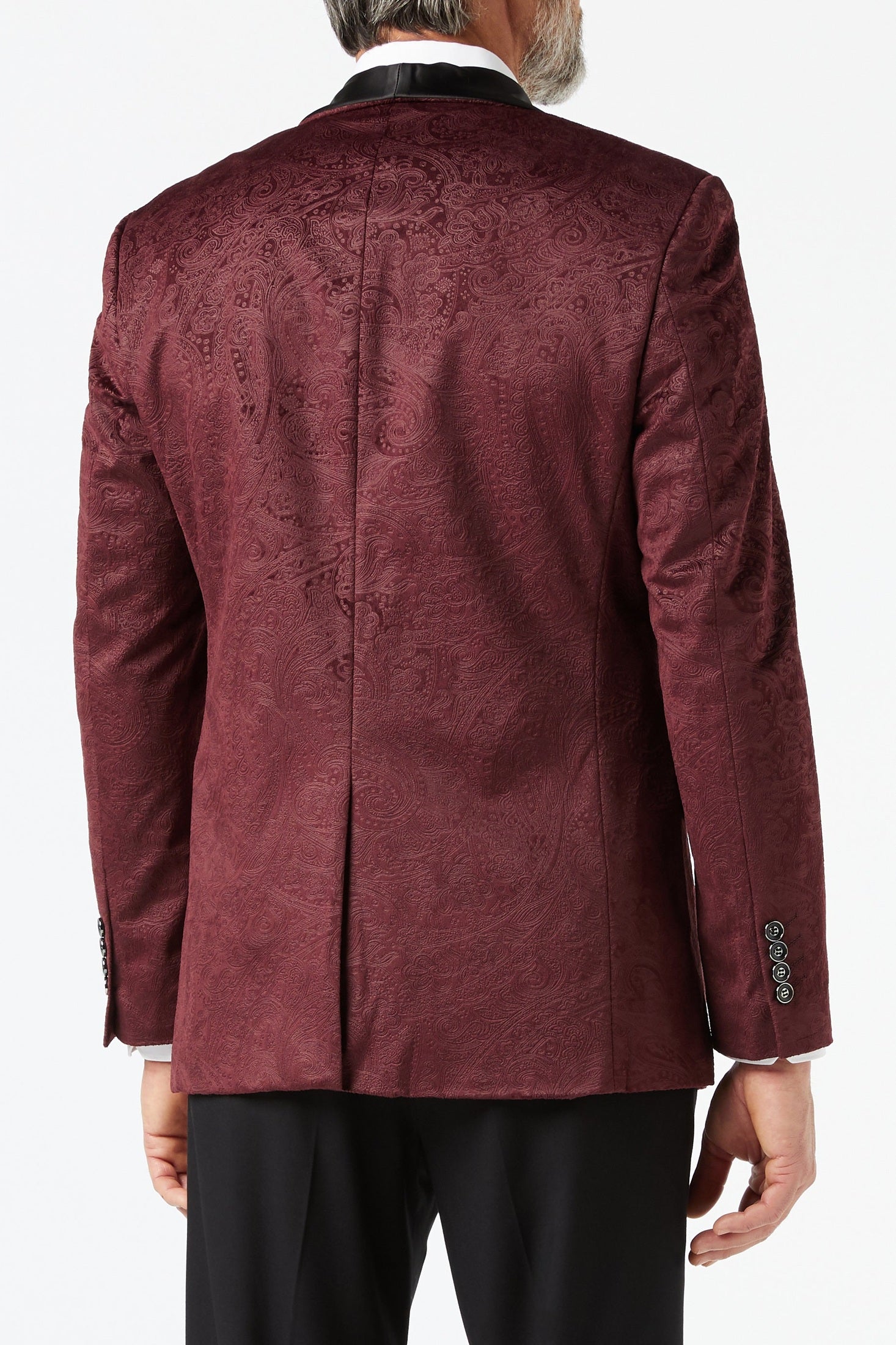 RONY - MAROON VELVET PAISLEY BLAZER