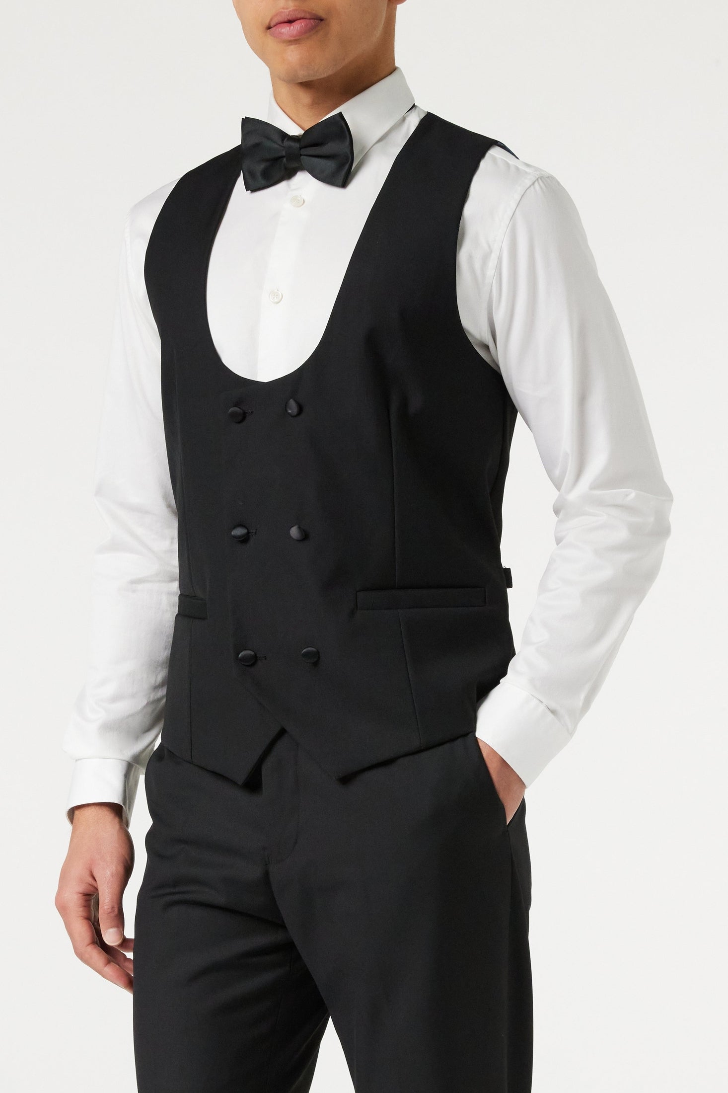 TUXEDO BLACK BLUE FLORAL BLAZER