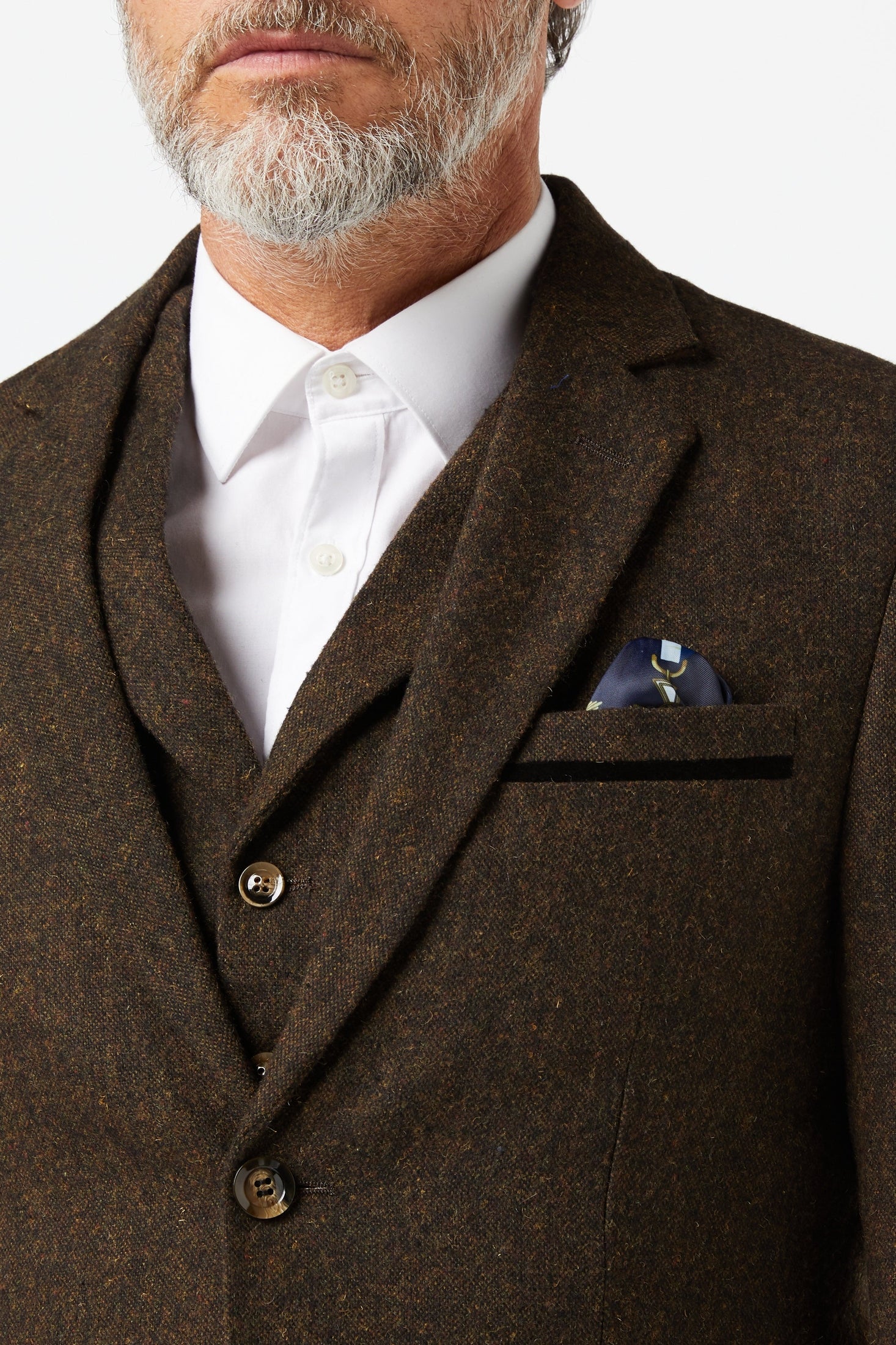 CALVIN - BROWN TWEED JACKET & WAISTCOAT