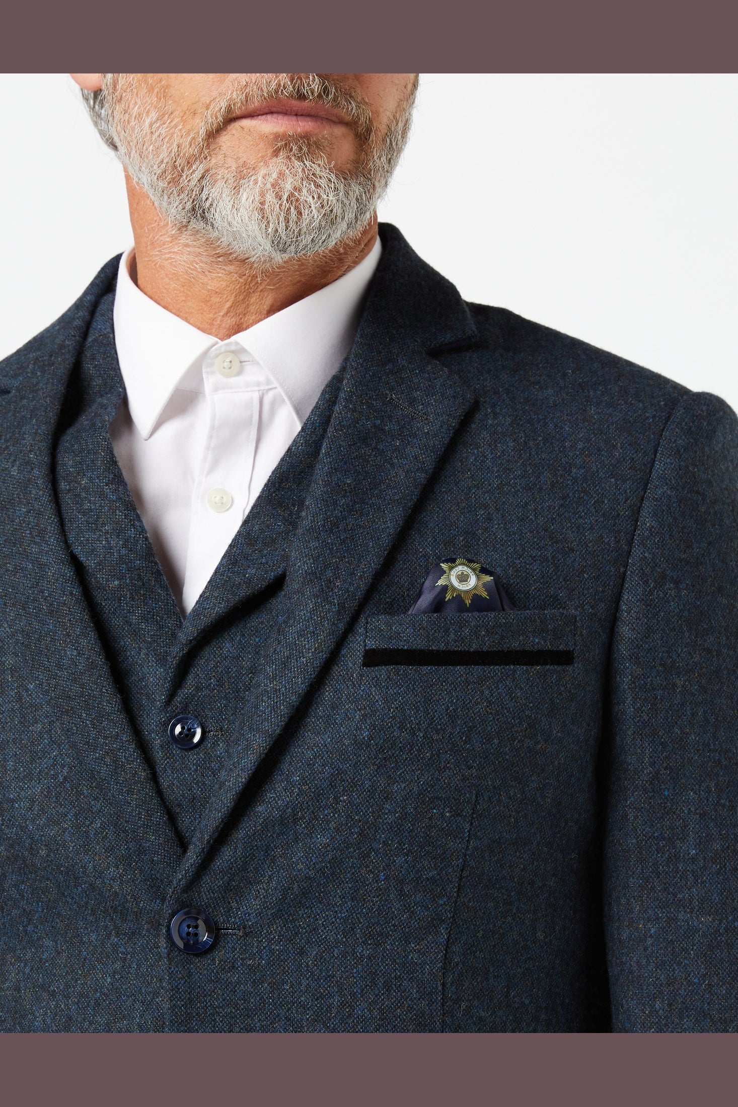 CALVIN - BLUE TWEED JACKET & WAISTCOAT