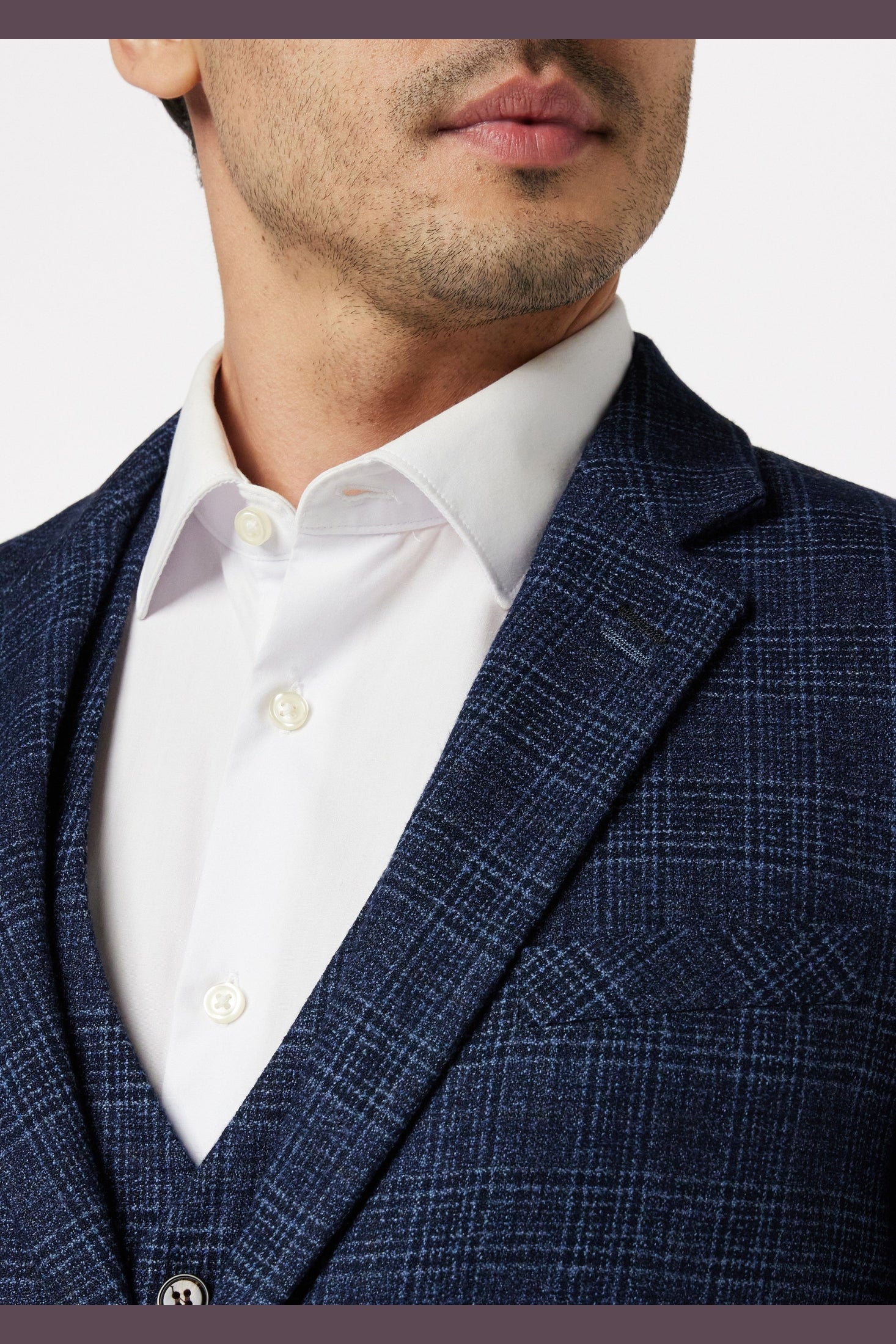 ABEL- NAVY TWEED CHECK JACKET & WAISTCOAT
