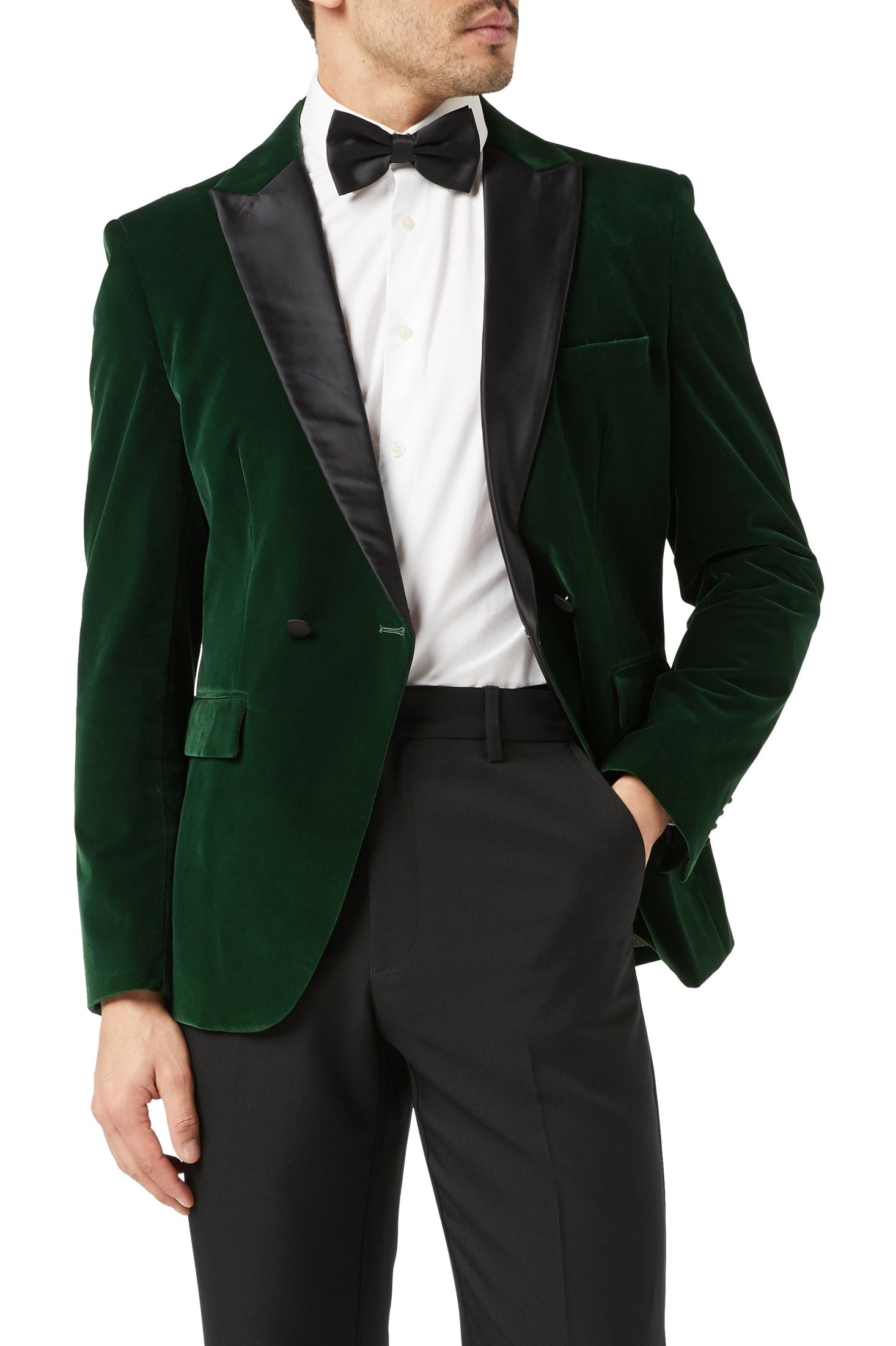 WILLS - Green Soft Velvet Dinner Jacket