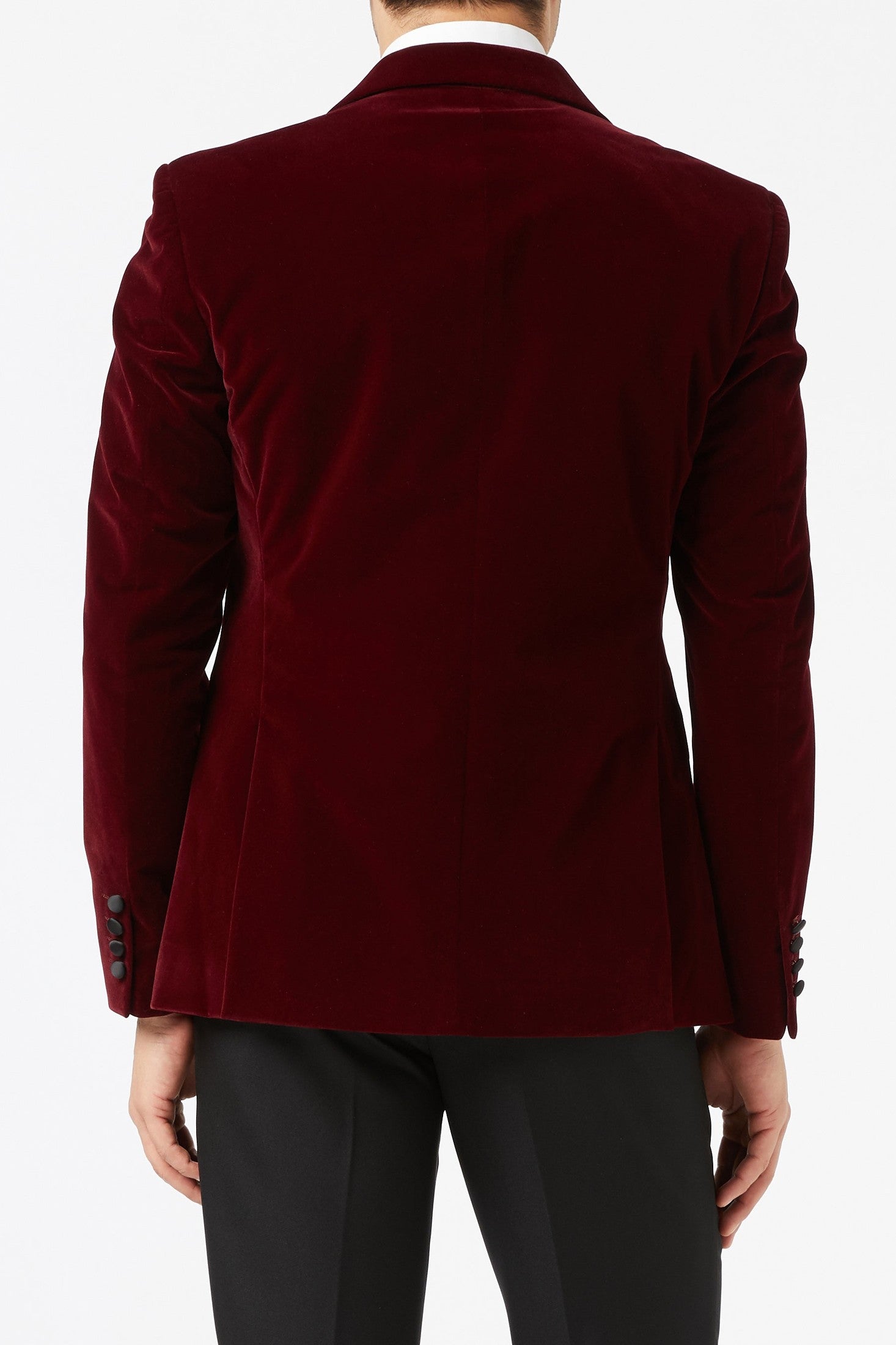 WILLS - Burgundy Soft Velvet Dinner Jacket