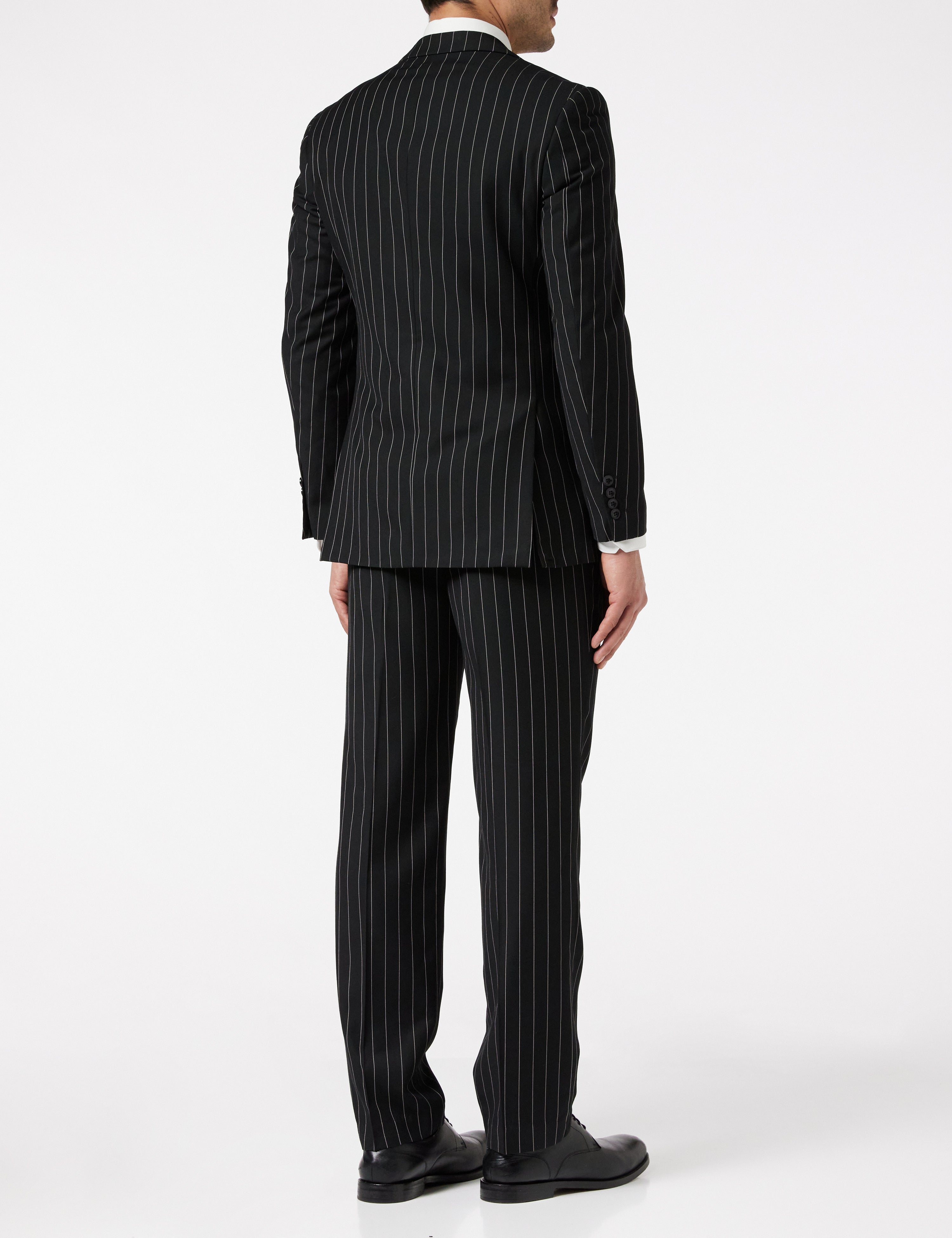CLASSIC BLACK WHITE PINSTRIPE JACKET