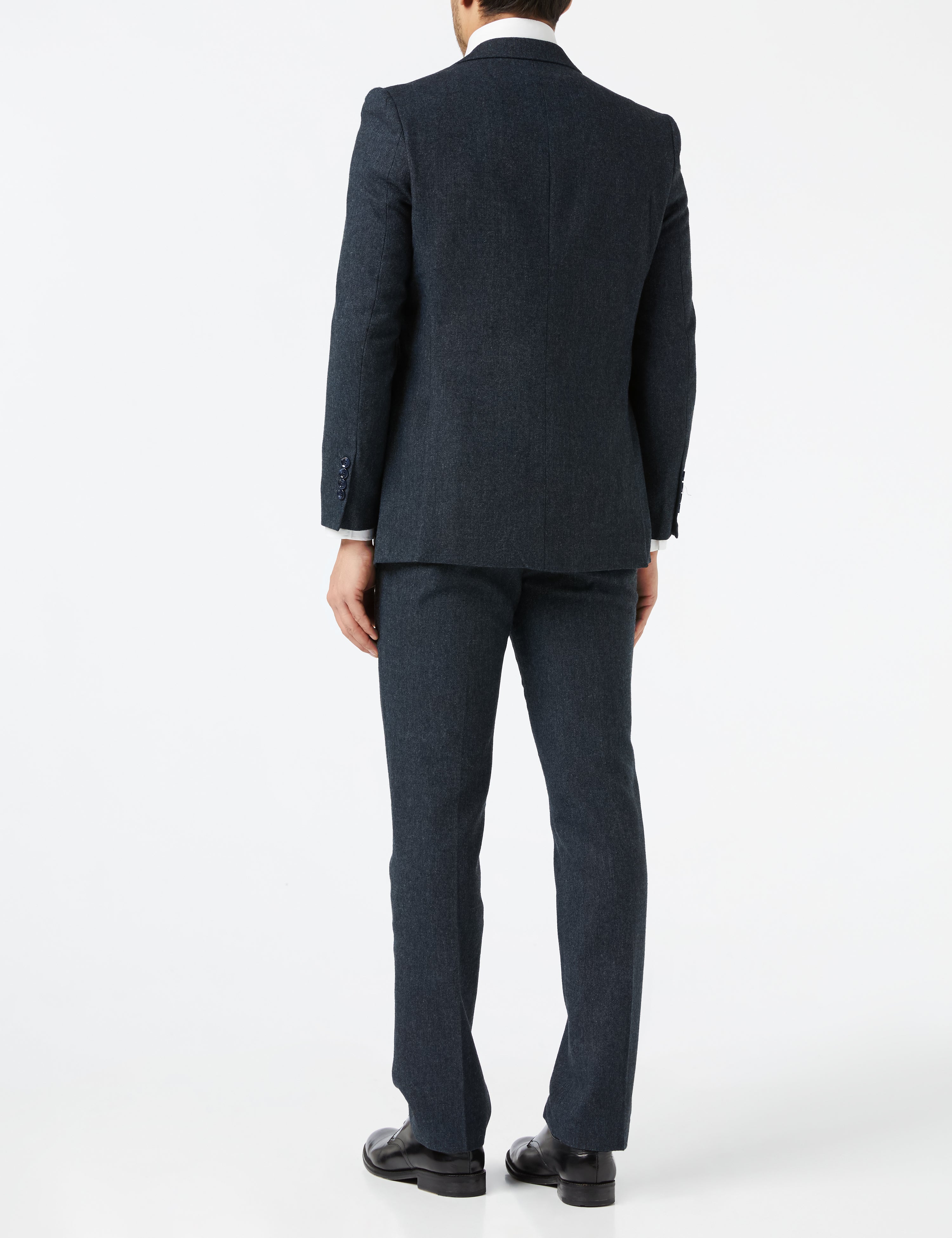 BLUE TWEED TAILORED FIT JACKET & WAISTCOAT