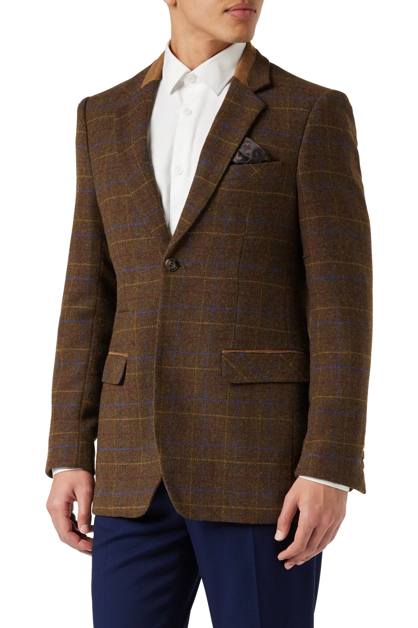 CHESTER - Brown Tweed Check Blazer