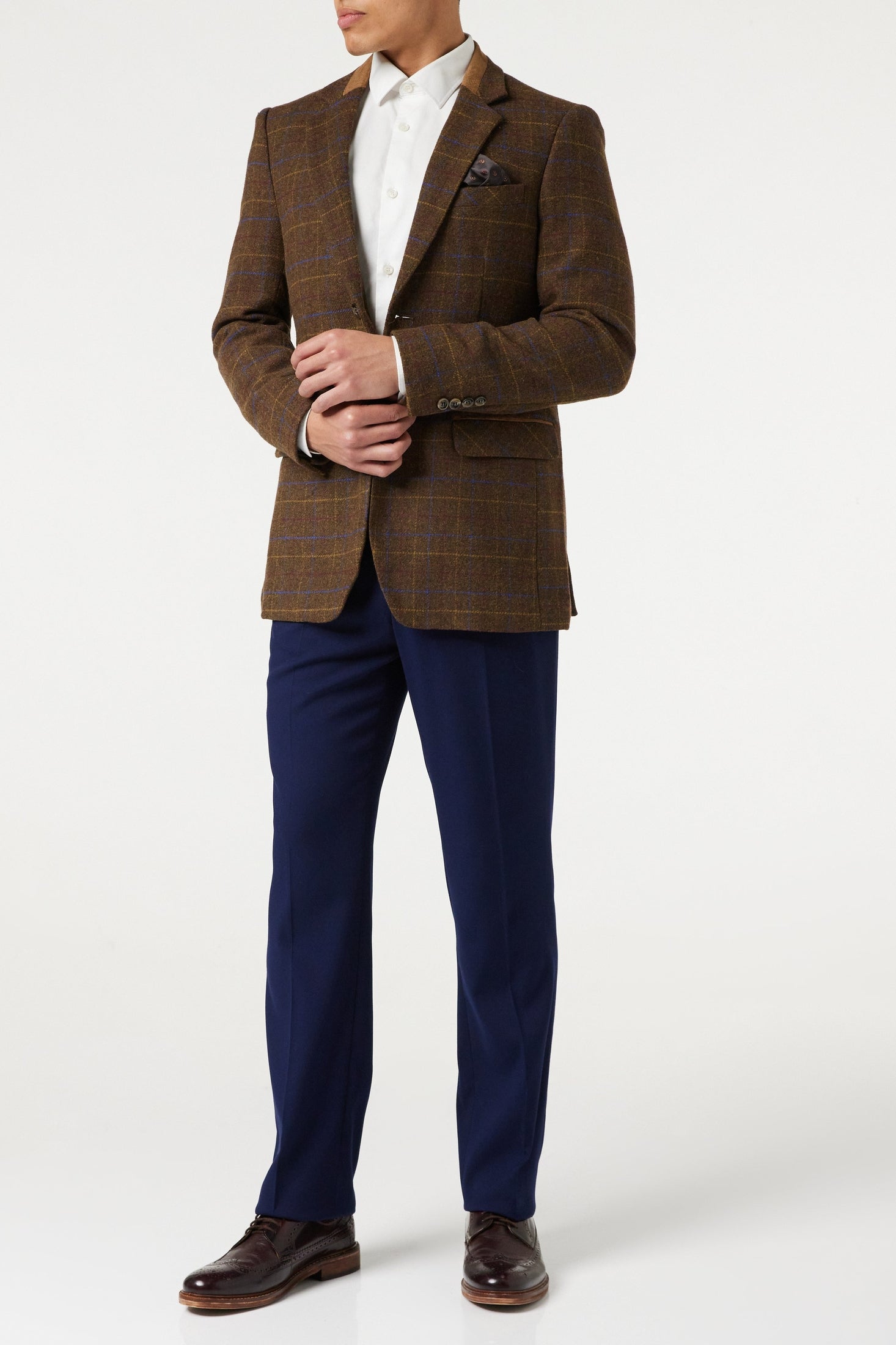CHESTER - Brown Tweed Check Blazer