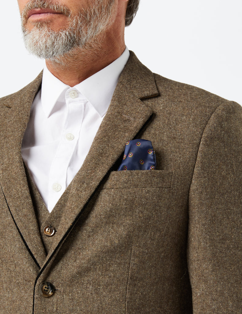 TWEED TAN TAILORED JACKET