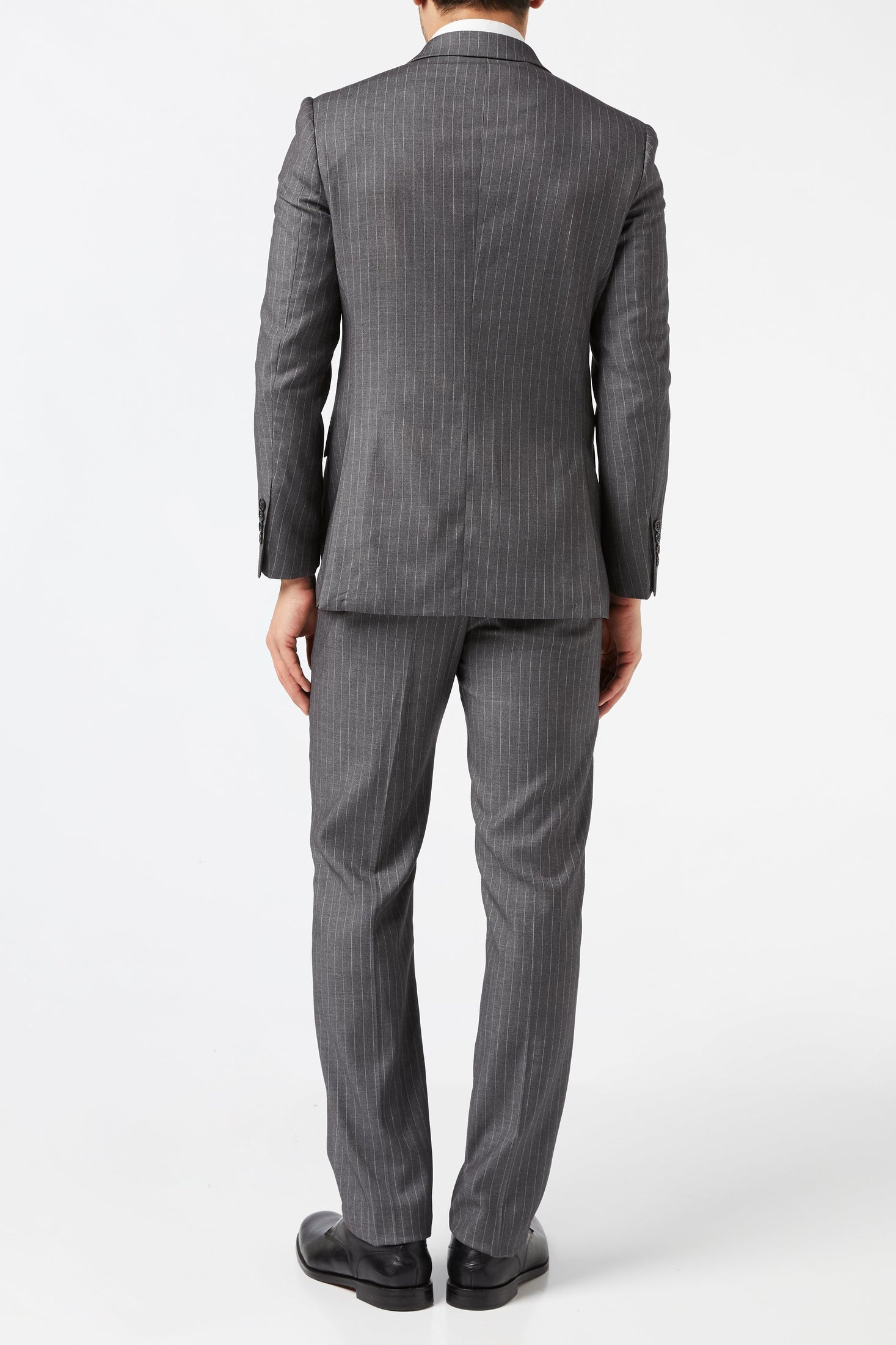 GEORGE - DOUBLE BREASTED GREY PINSTRIPE JACKET