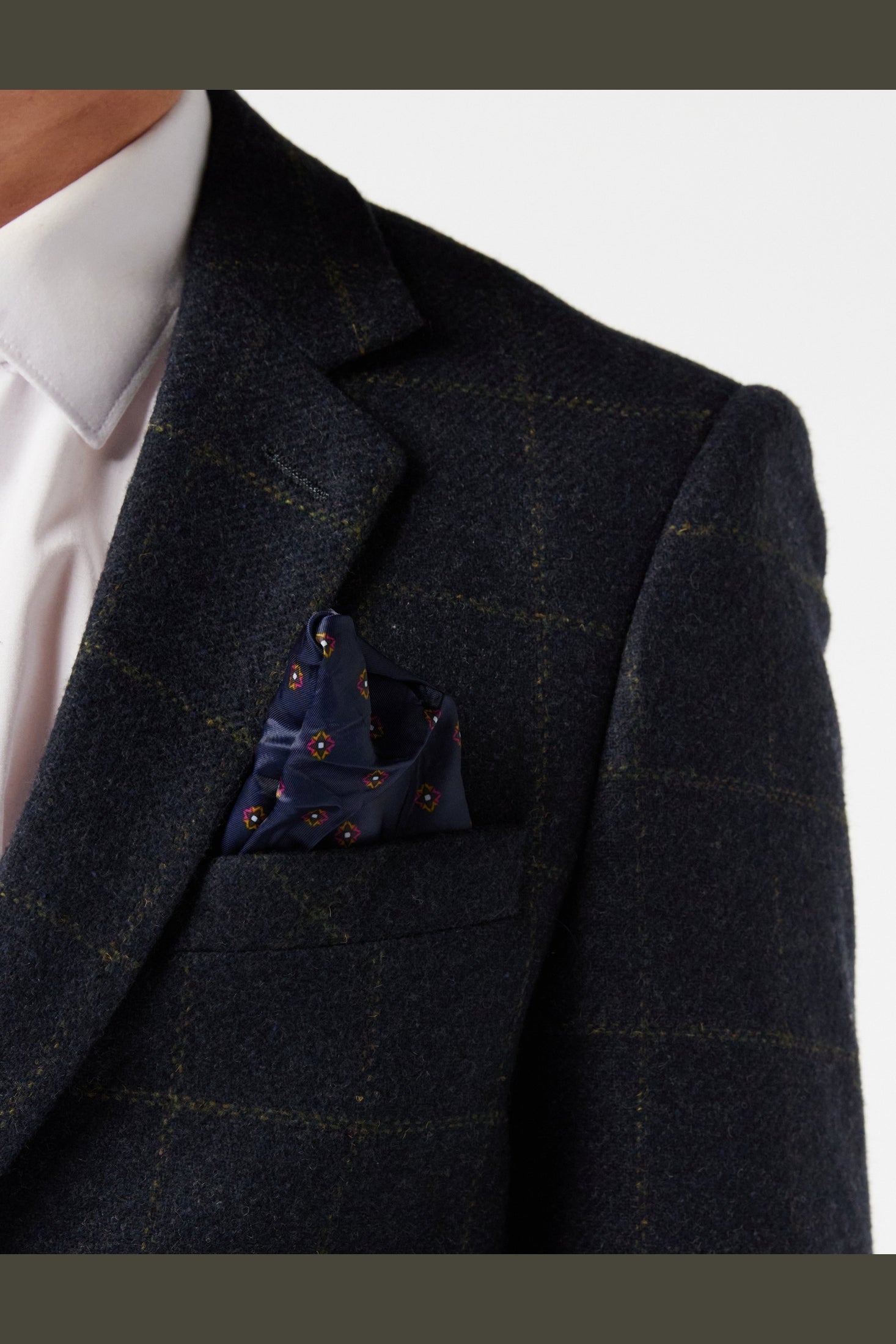 TWEED NAVY CHECK JACKET