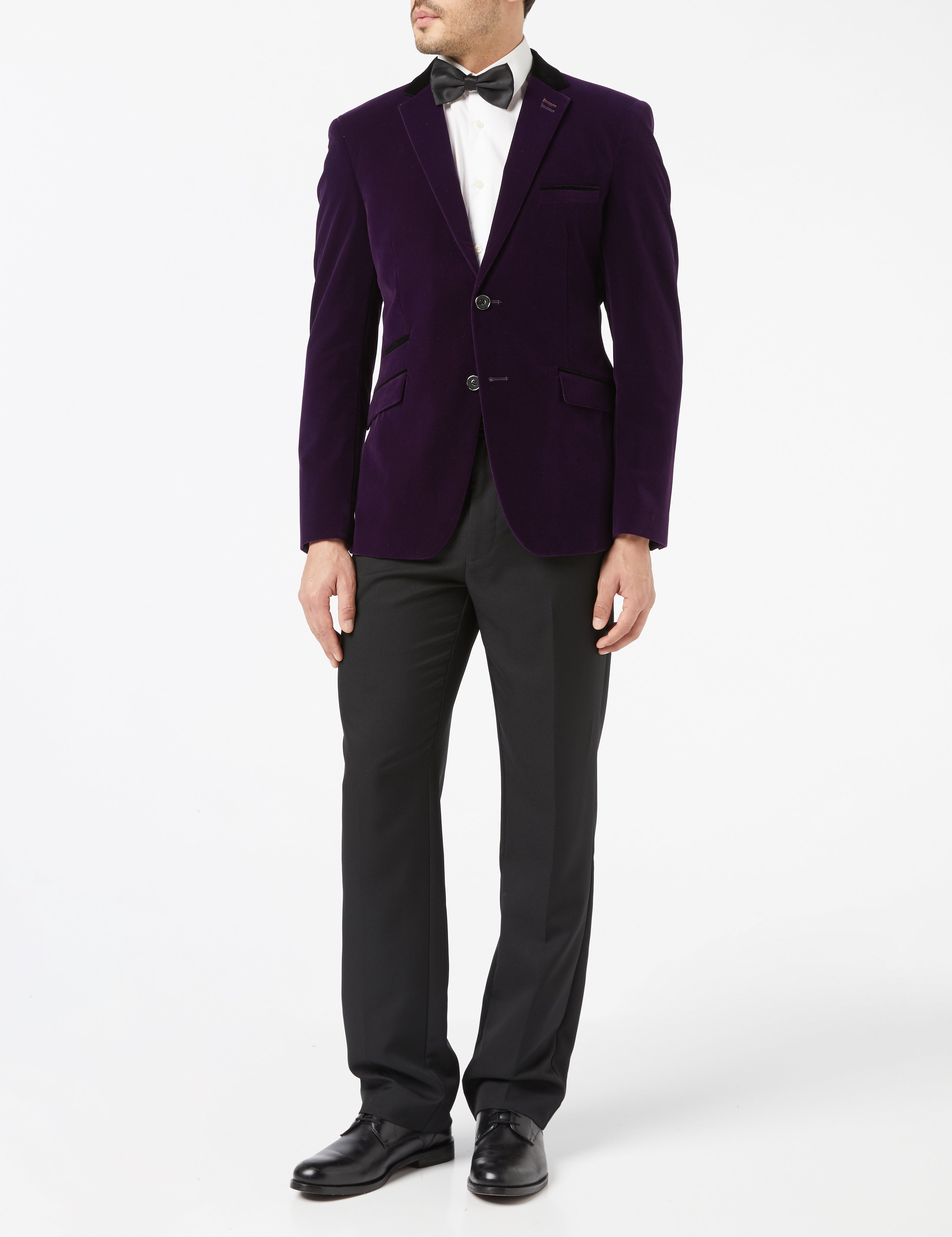 RICKY - Purple Soft Velvet Dinner Jacket