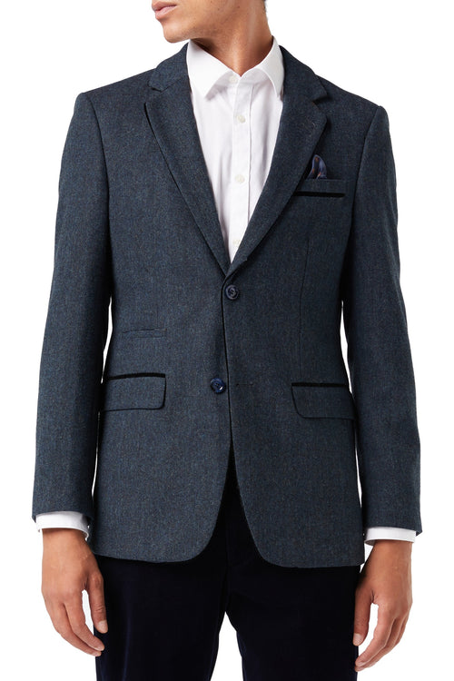 DANE - BLUE TWEED BLAZER