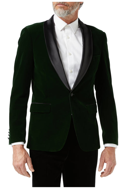 TUXEDO MAK - Green Soft Velvet Jacket