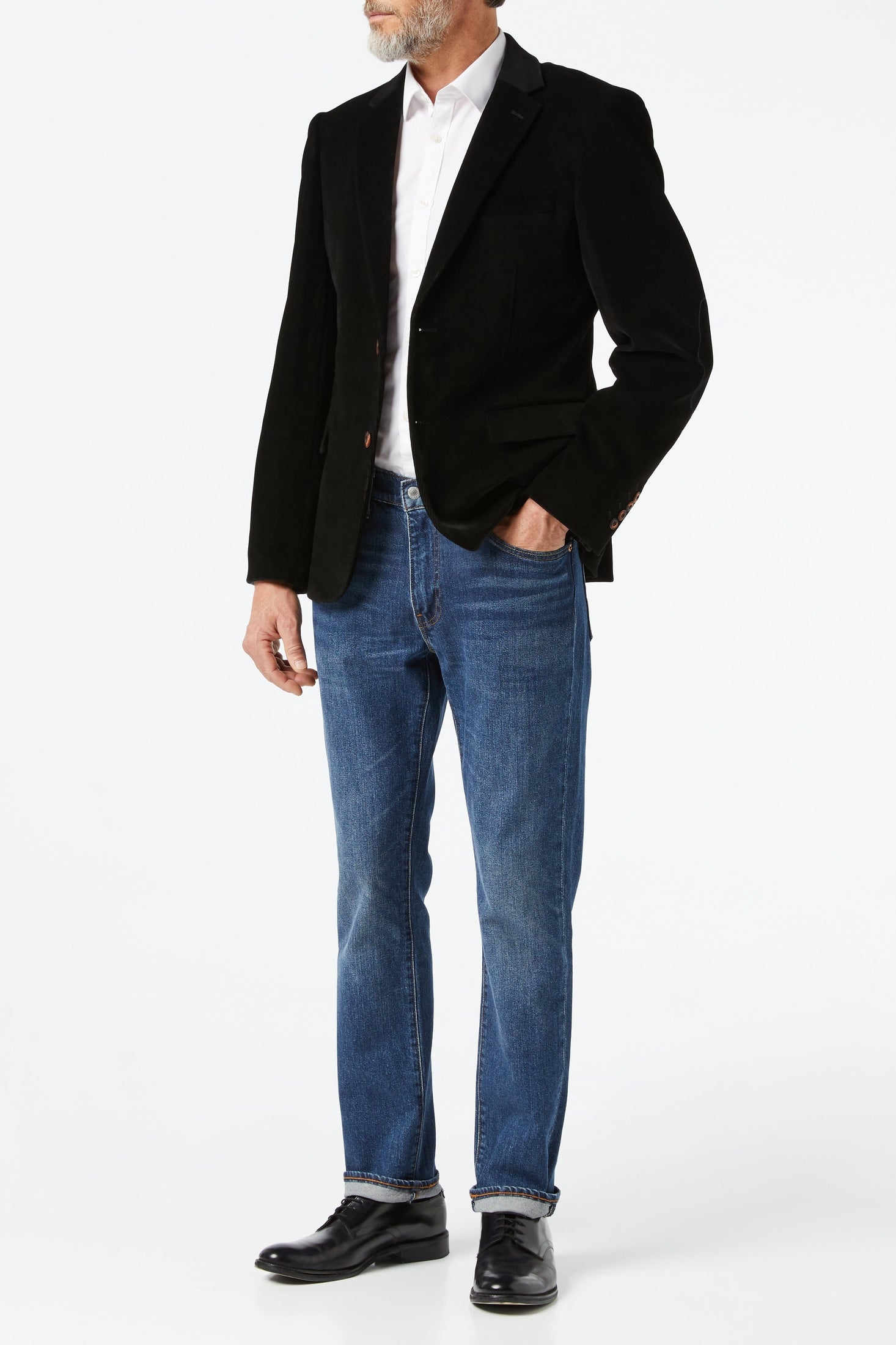 MATTHEW - Black Corduroy Blazer Jacket