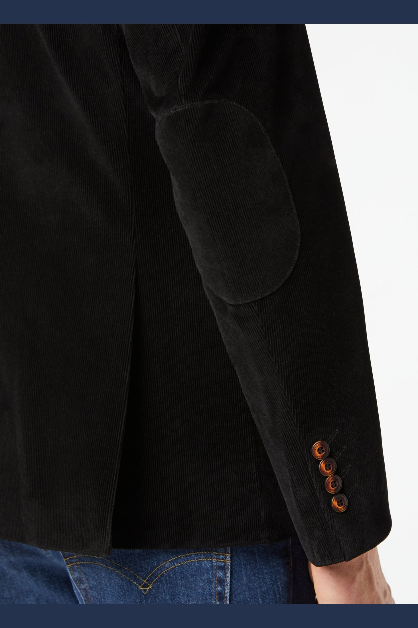 MATTHEW - Black Corduroy Blazer Jacket