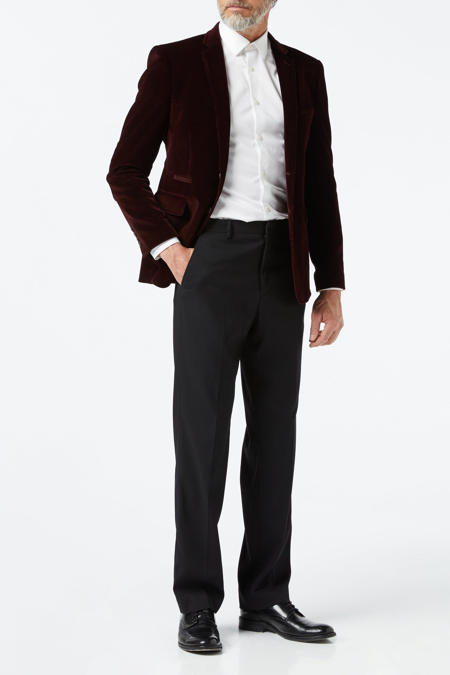 MATTHEW - Maroon Corduroy Blazer Jacket
