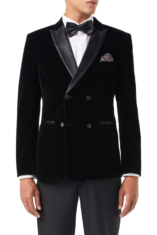 SMITH - TUXEDO VELVET DOUBLE BREASTED BLAZER