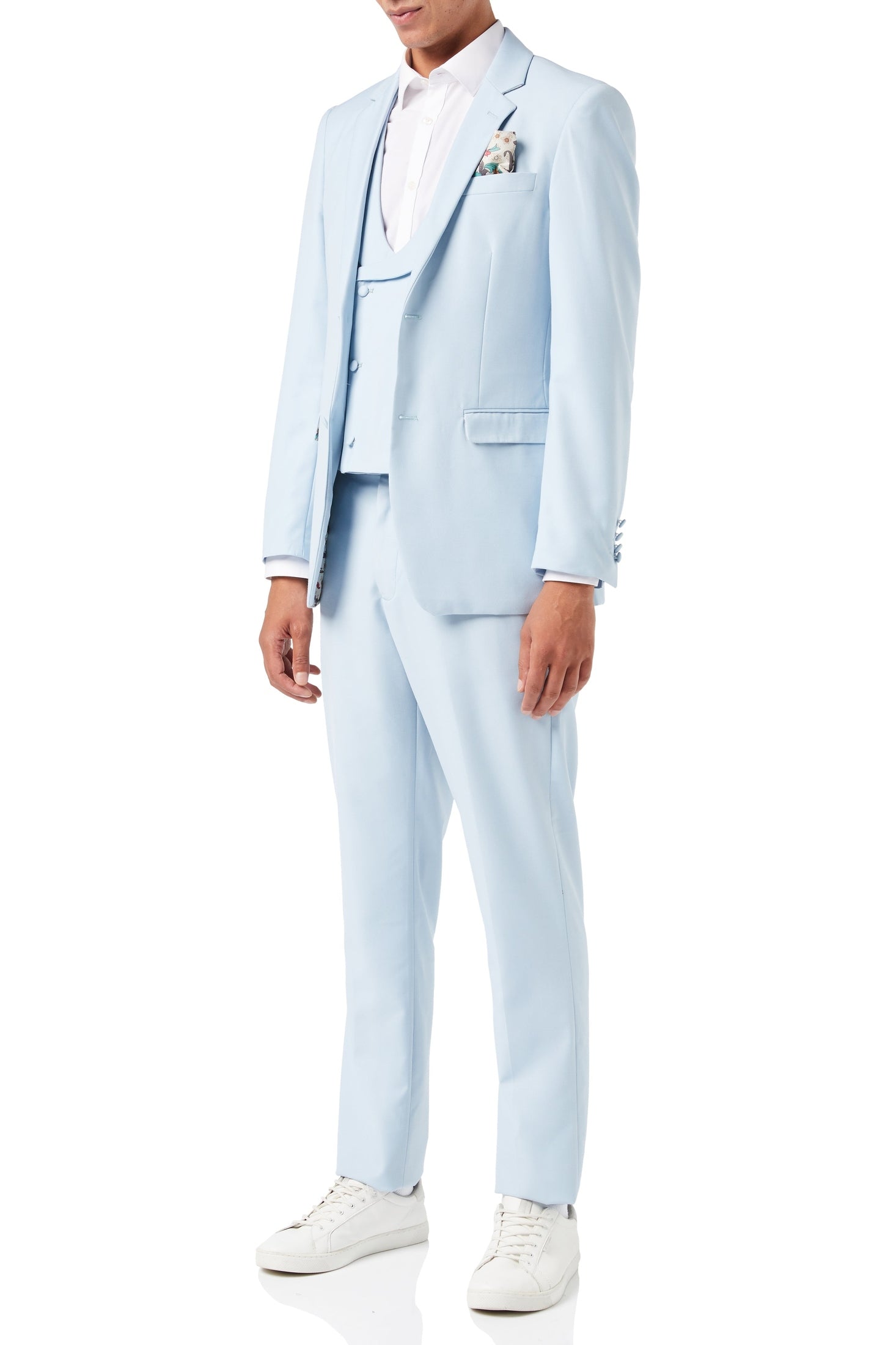 LETE - PALE BLUE SUMMER WEDDING JACKET & WAISTCOAT