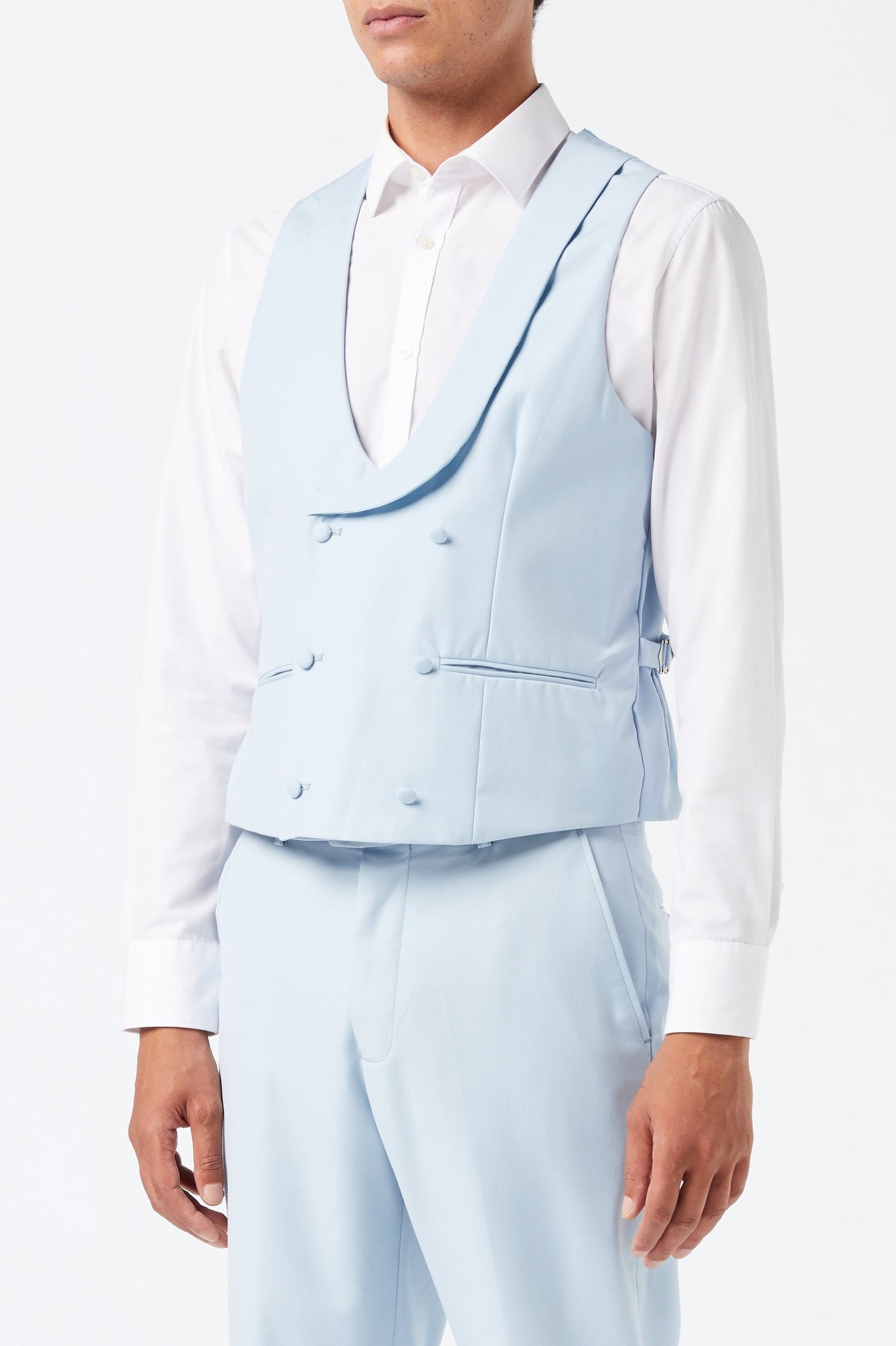 LETE - PALE BLUE SUMMER WEDDING JACKET & WAISTCOAT