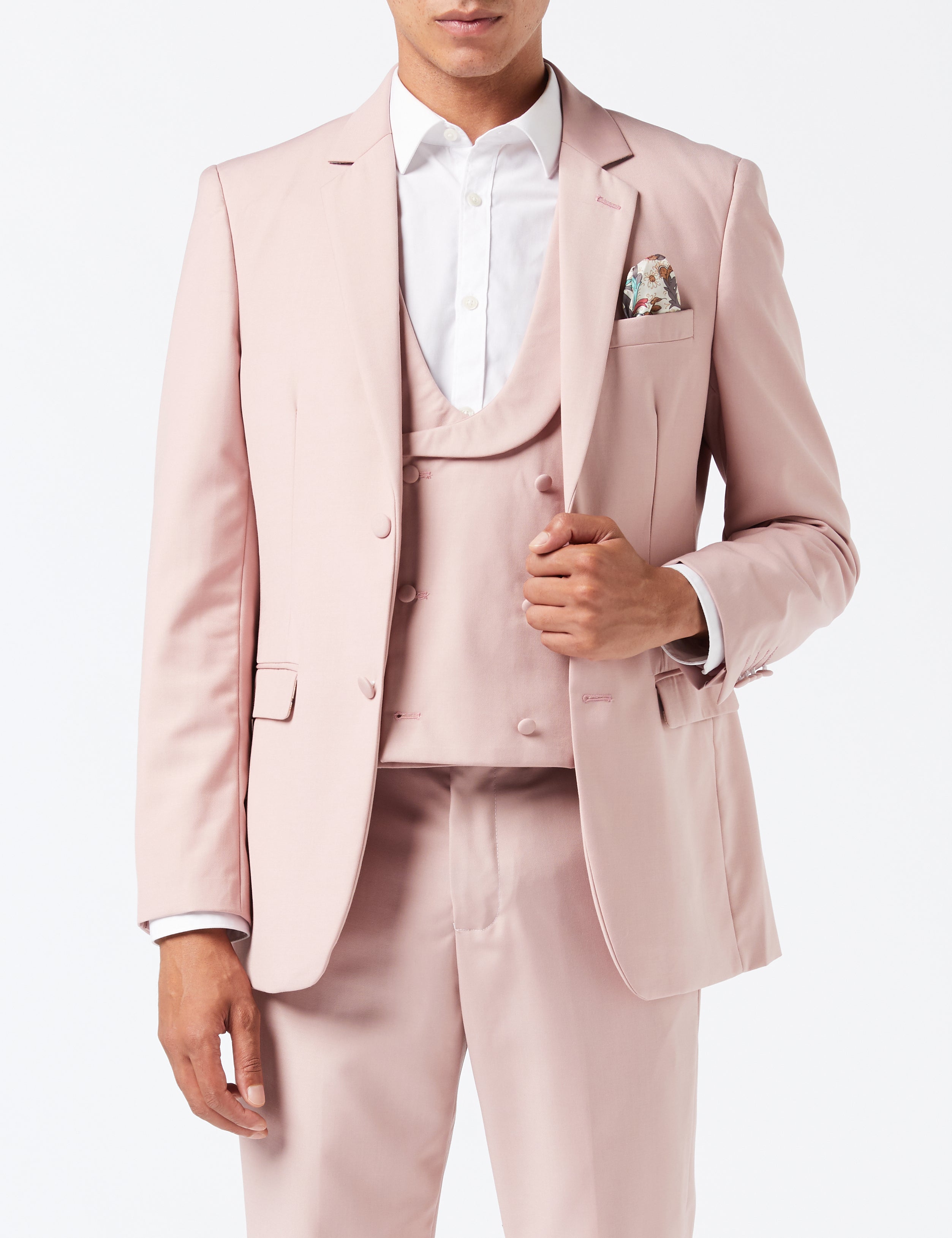 LETE - PINK SUMMER WEDDING SUIT JACKET & WAISTCOAT