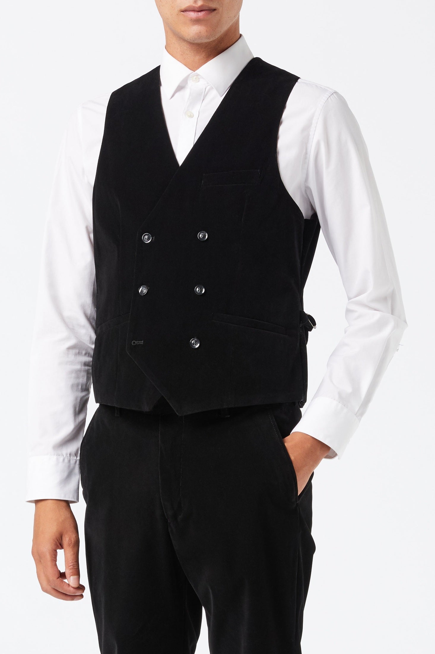 MATTHEW – BLACK CORDUROY JACKET & WAISTCOAT