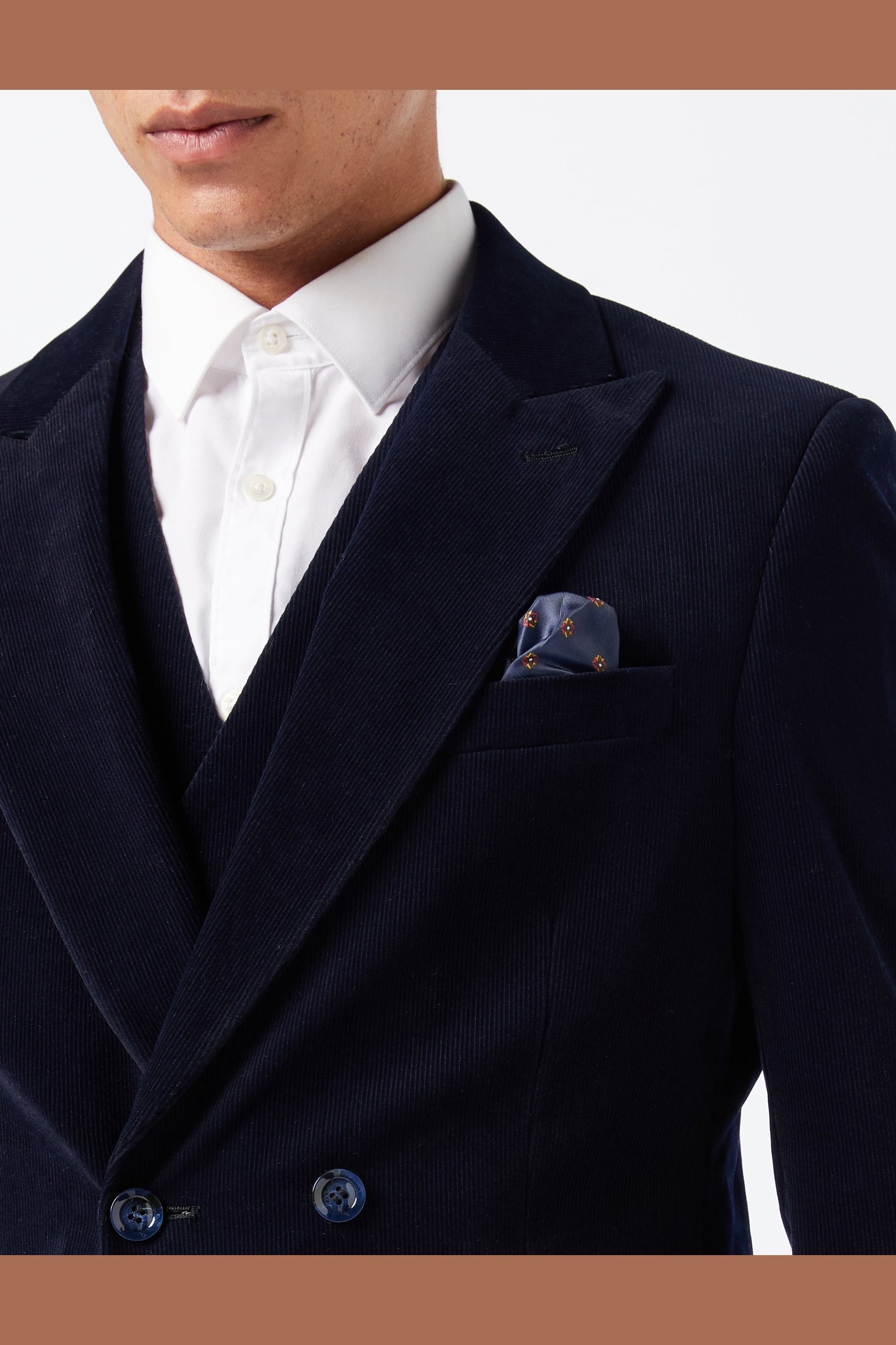 MATTHEW – NAVY CORDUROY JACKET & WAISTCOAT
