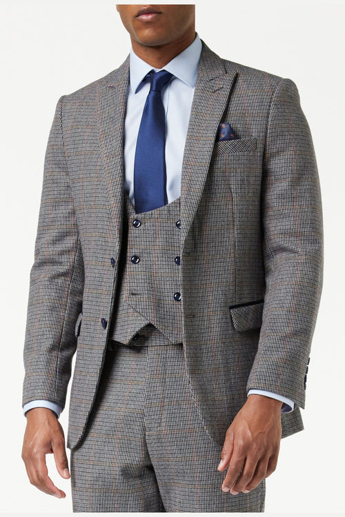 HERVE – BLUE HOUNDSTOOTH TWEED BLAZER