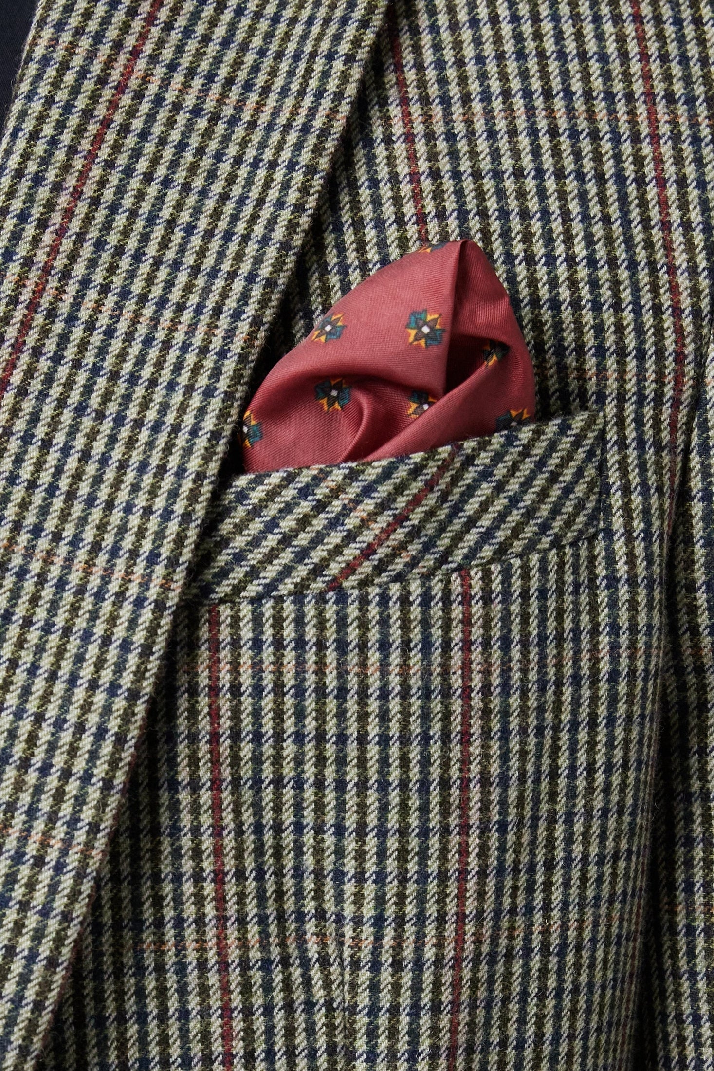 HERVE – GREEN HOUNDSTOOTH TWEED BLAZER