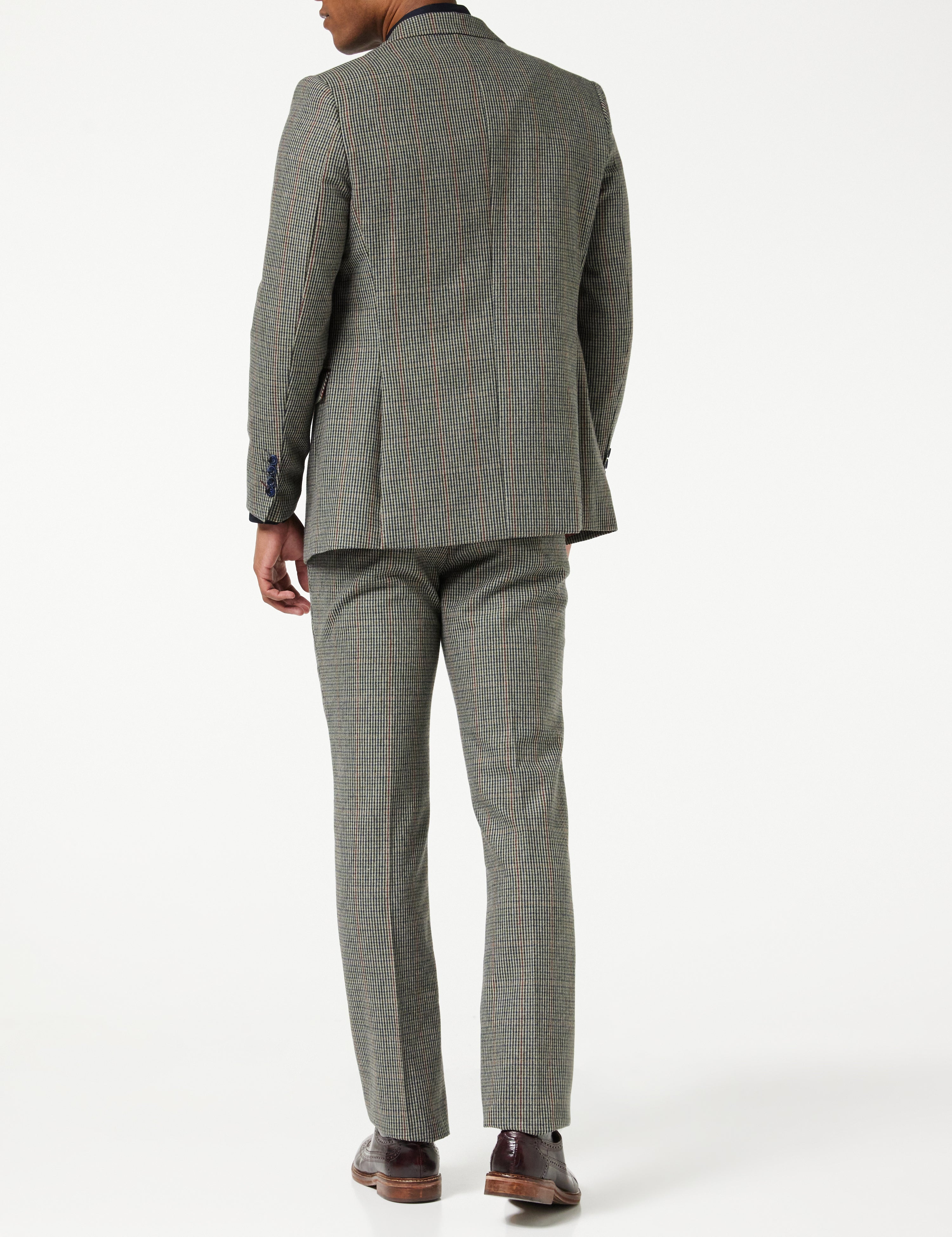 HERVE – GREEN HOUNDSTOOTH TWEED BLAZER