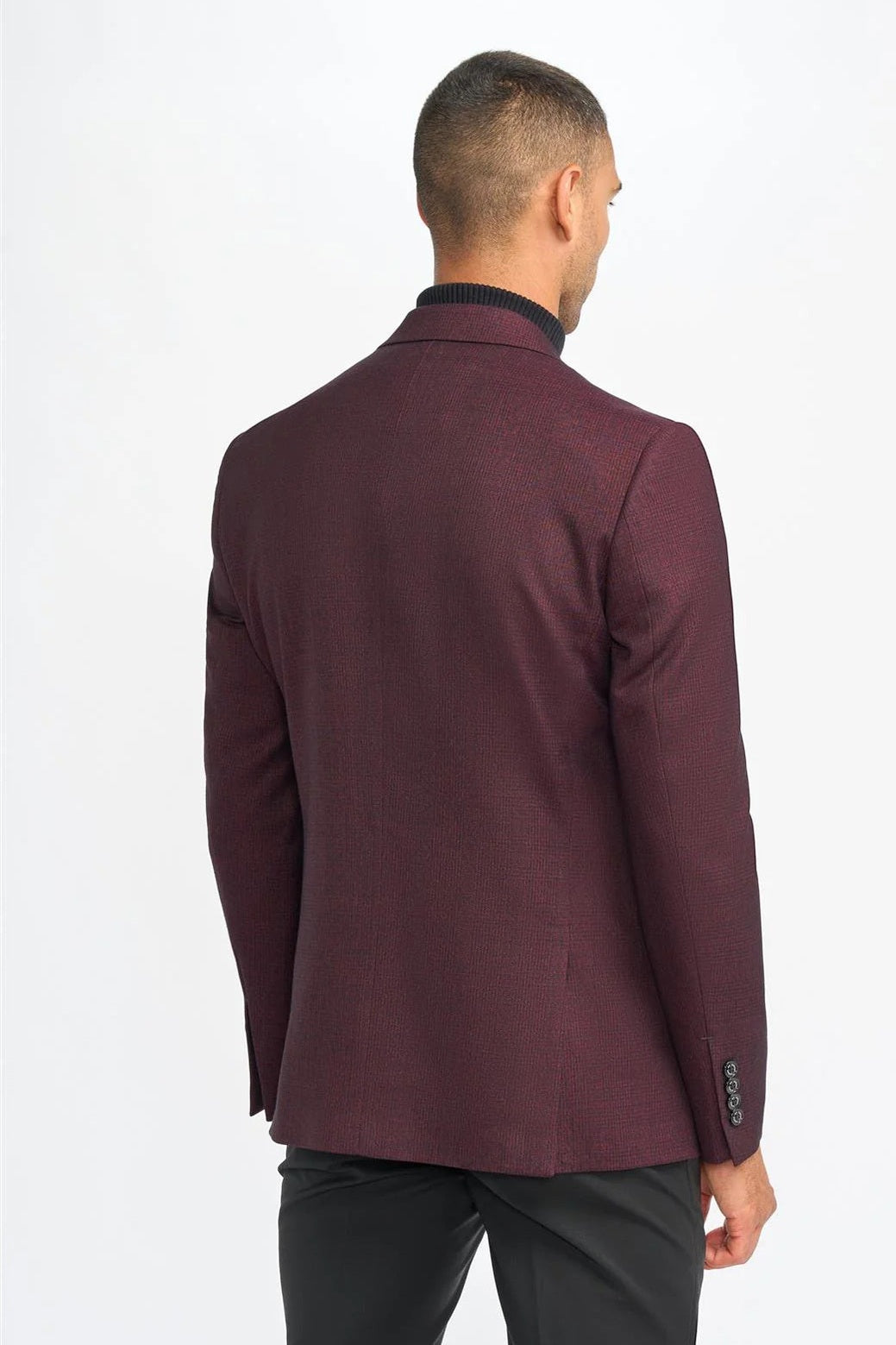 CAVANI – MEN’S CARIDI WINE TAILORED SUIT BLAZER