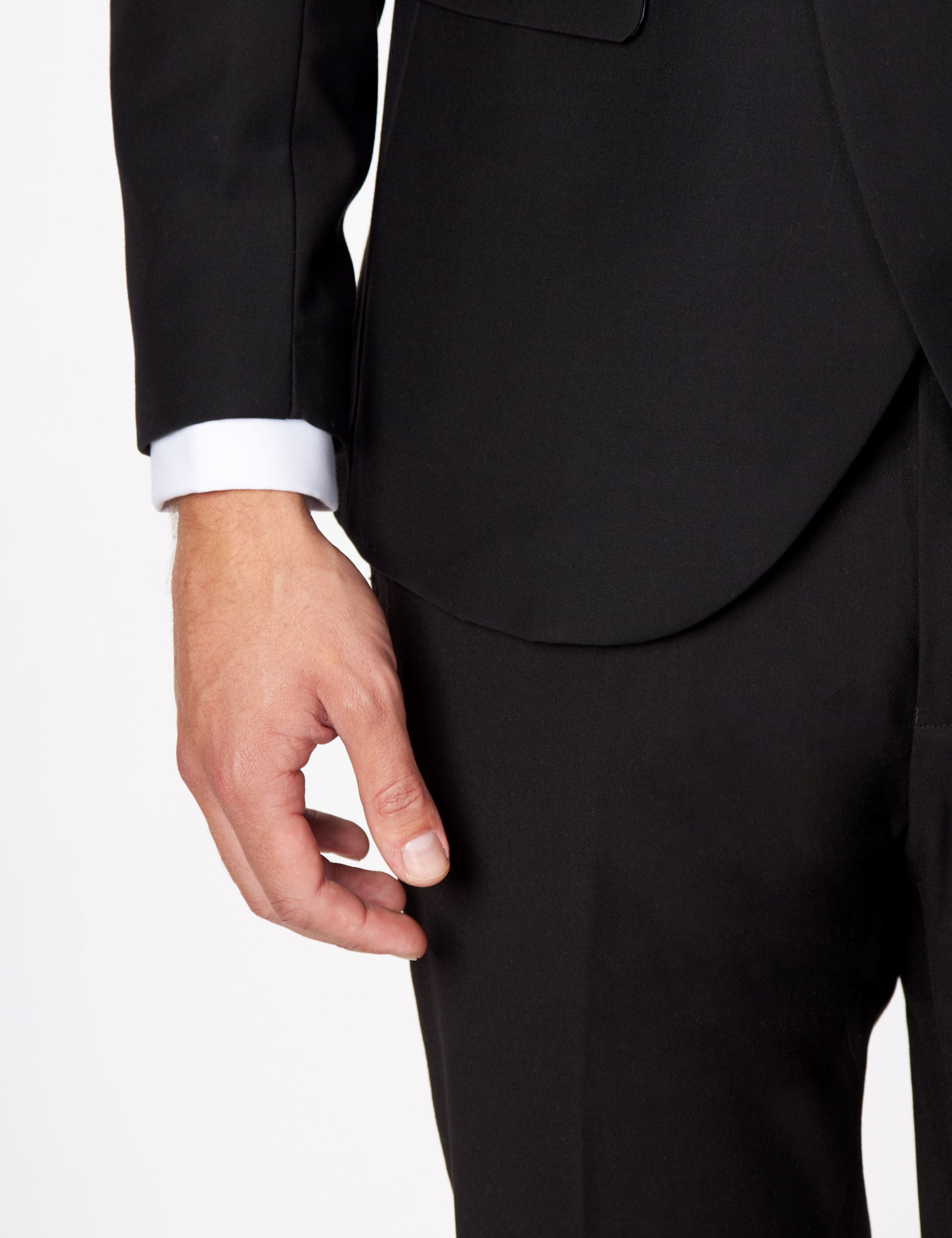 HARIS – BLACK DOUBLE BREASTED TUXEDO JACKET