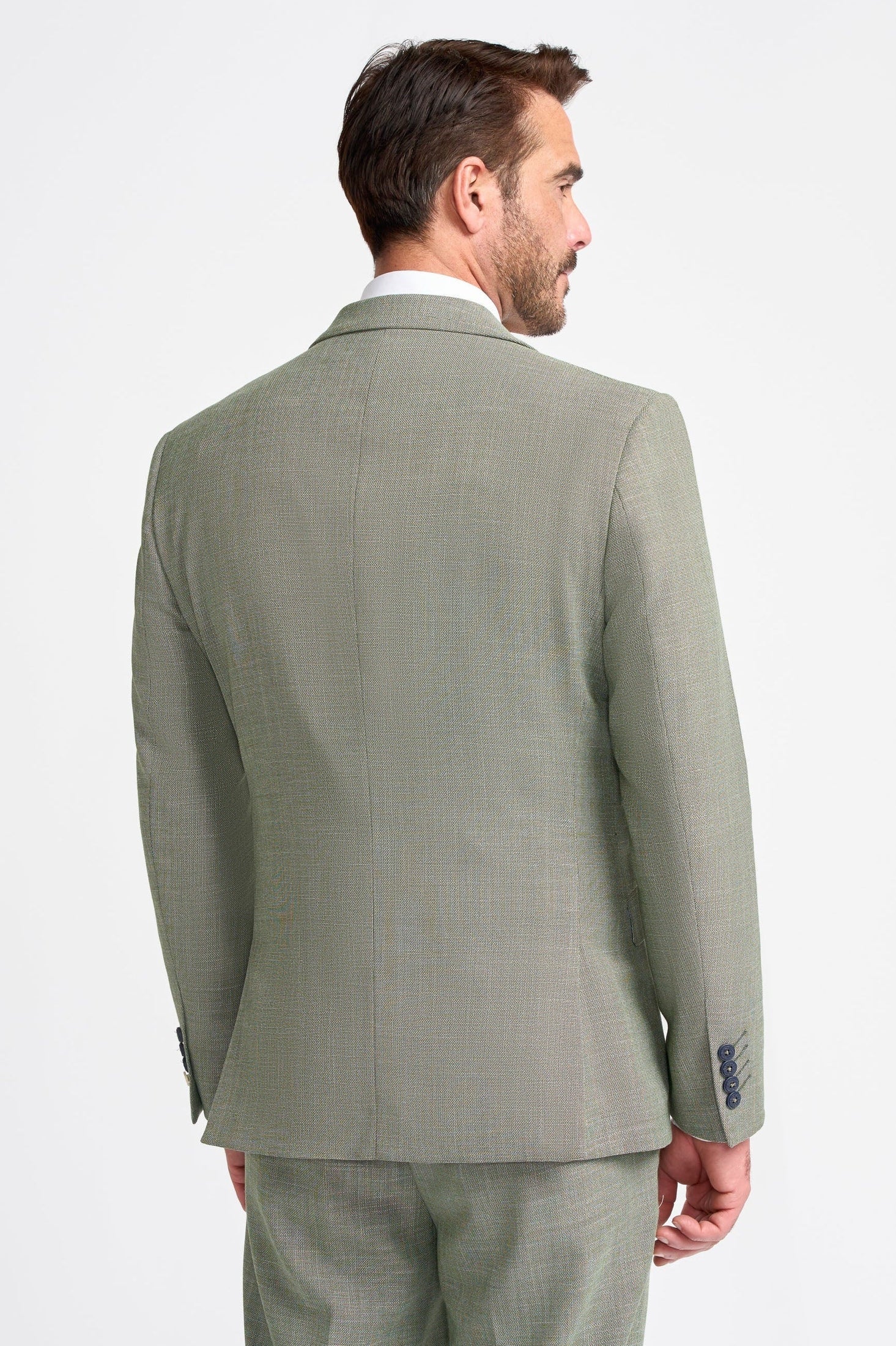 MIAMI – TAILORED FIT LINEN BLEND SAGE GREEN 3 PIECE SUIT