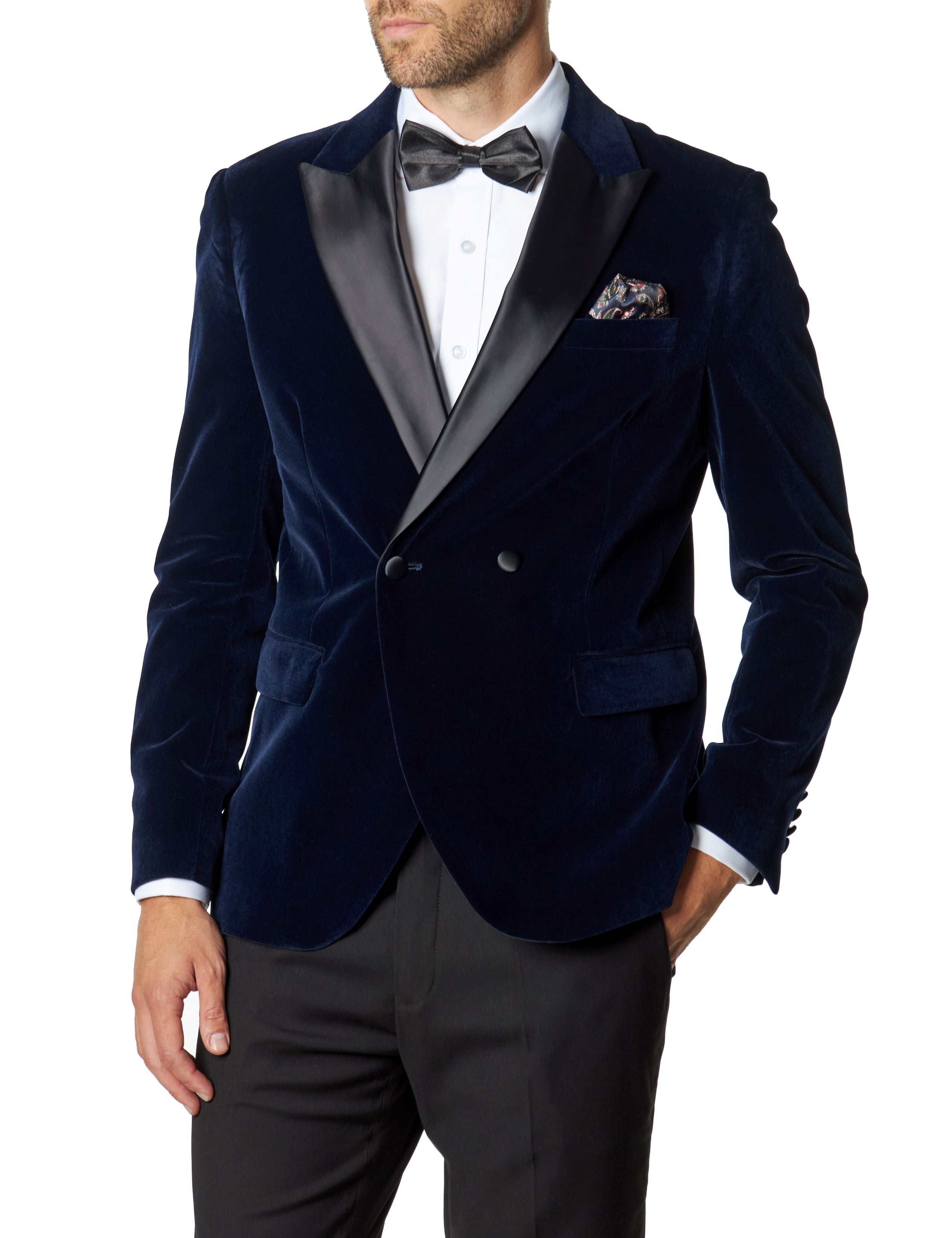 WILLS - NAVY VELVET DINNER JACKET