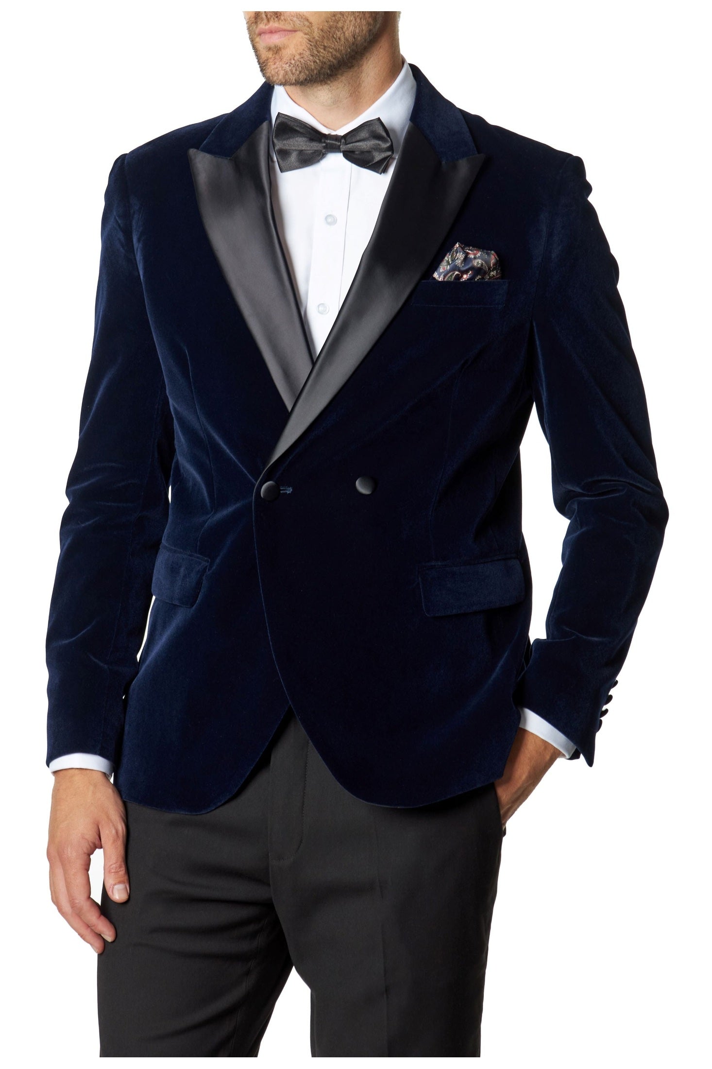 WILLS - NAVY VELVET DINNER JACKET