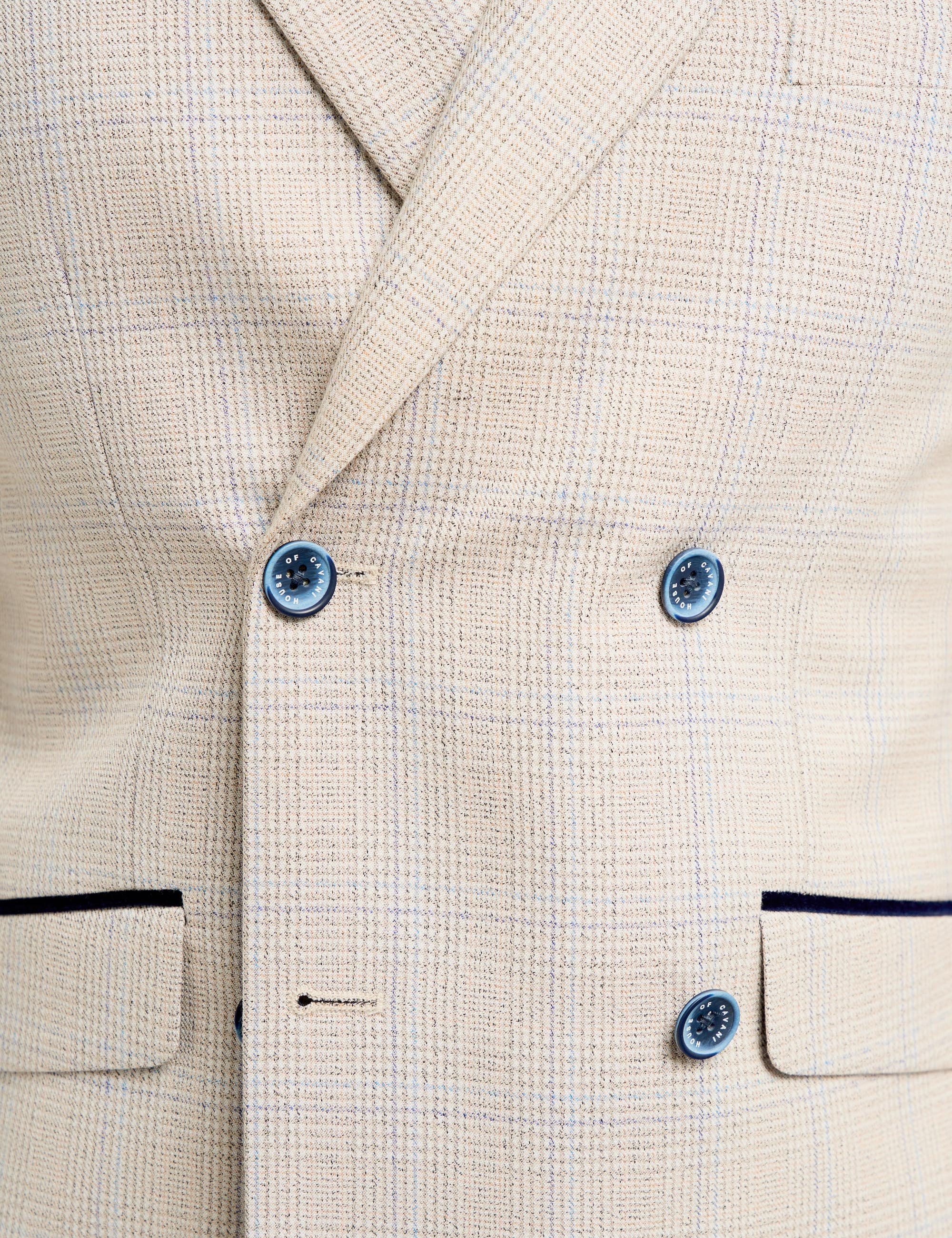 CARIDI – BEIGE DOUBLE BREASTED BLAZER BY CAVANI