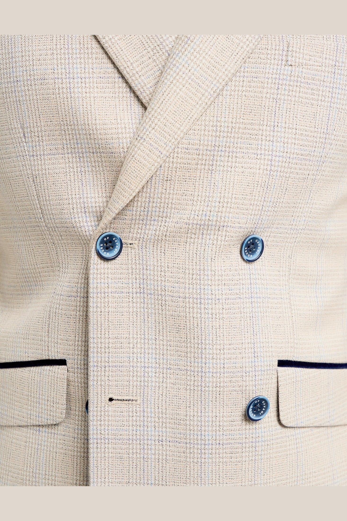 CARIDI – BEIGE DOUBLE BREASTED BLAZER BY CAVANI