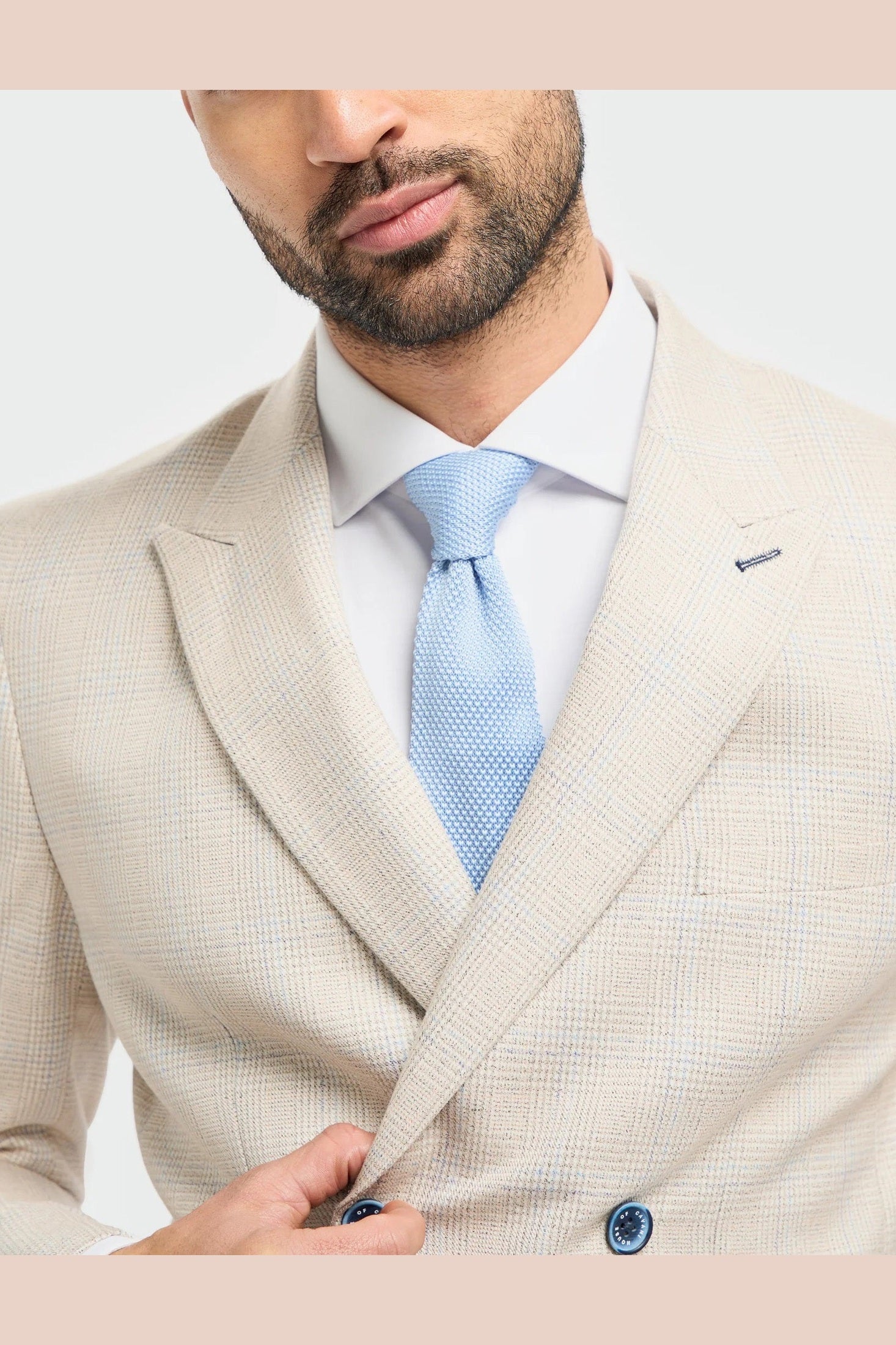 CARIDI – BEIGE DOUBLE BREASTED BLAZER BY CAVANI