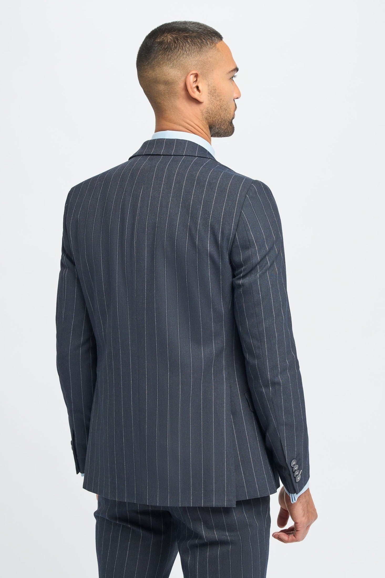 INVINCIBLE – CAVANI NAVY PINSTRIPE JACKET