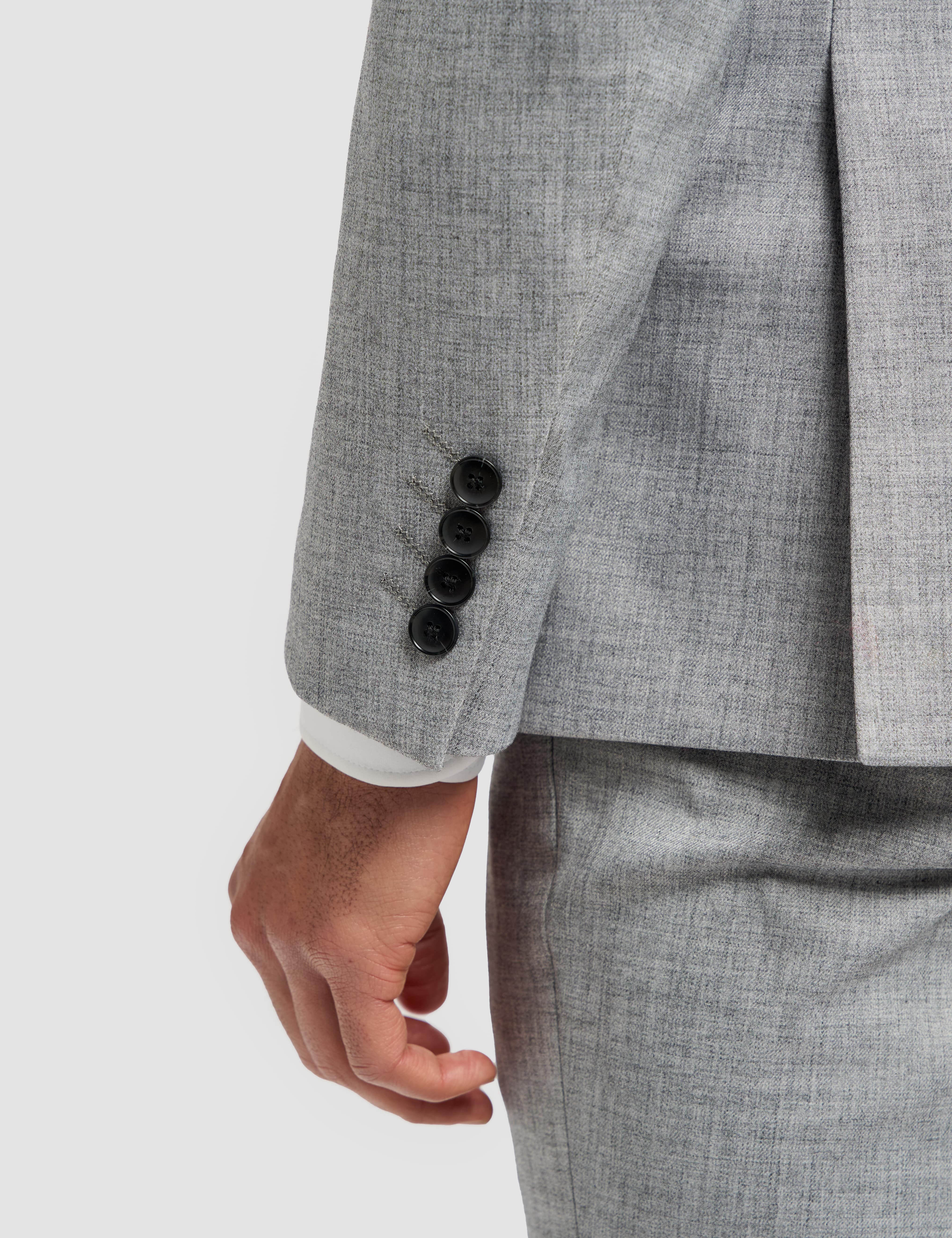 Cavani – Malibu Men's Grey Sharkskin Tailored 3-Piece Suit