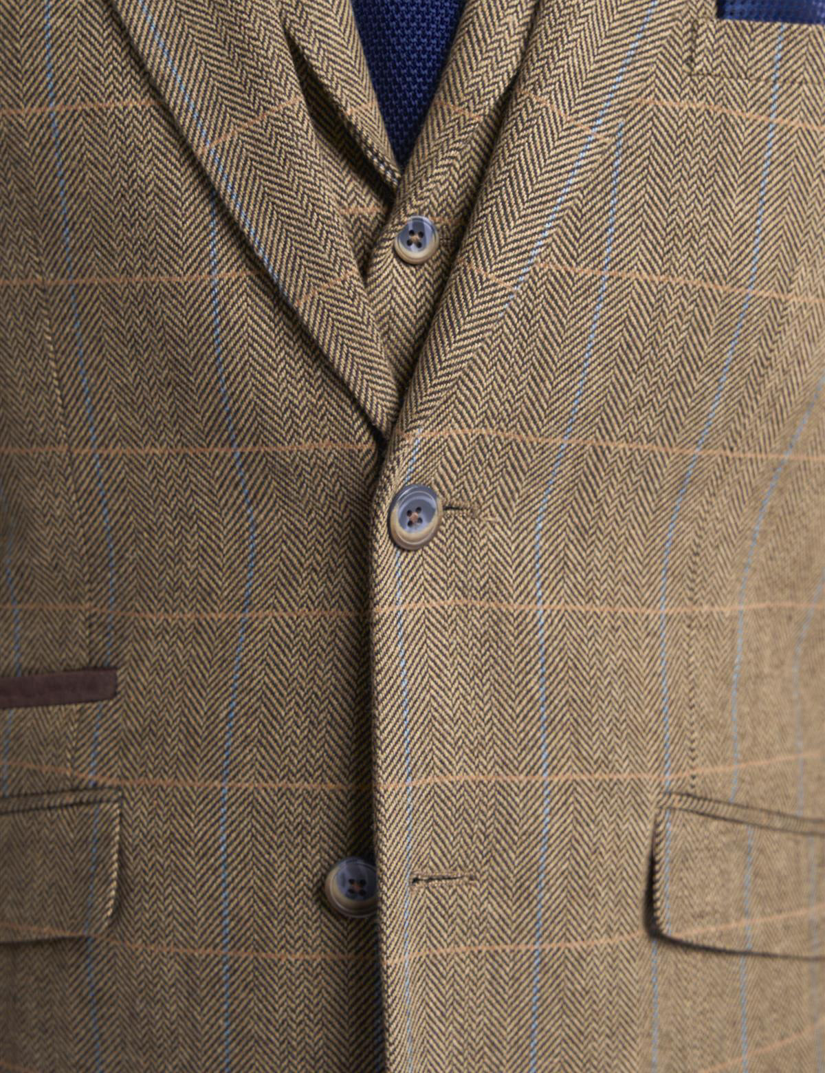 ALBERT BROWN CHECK TWEED BLAZER