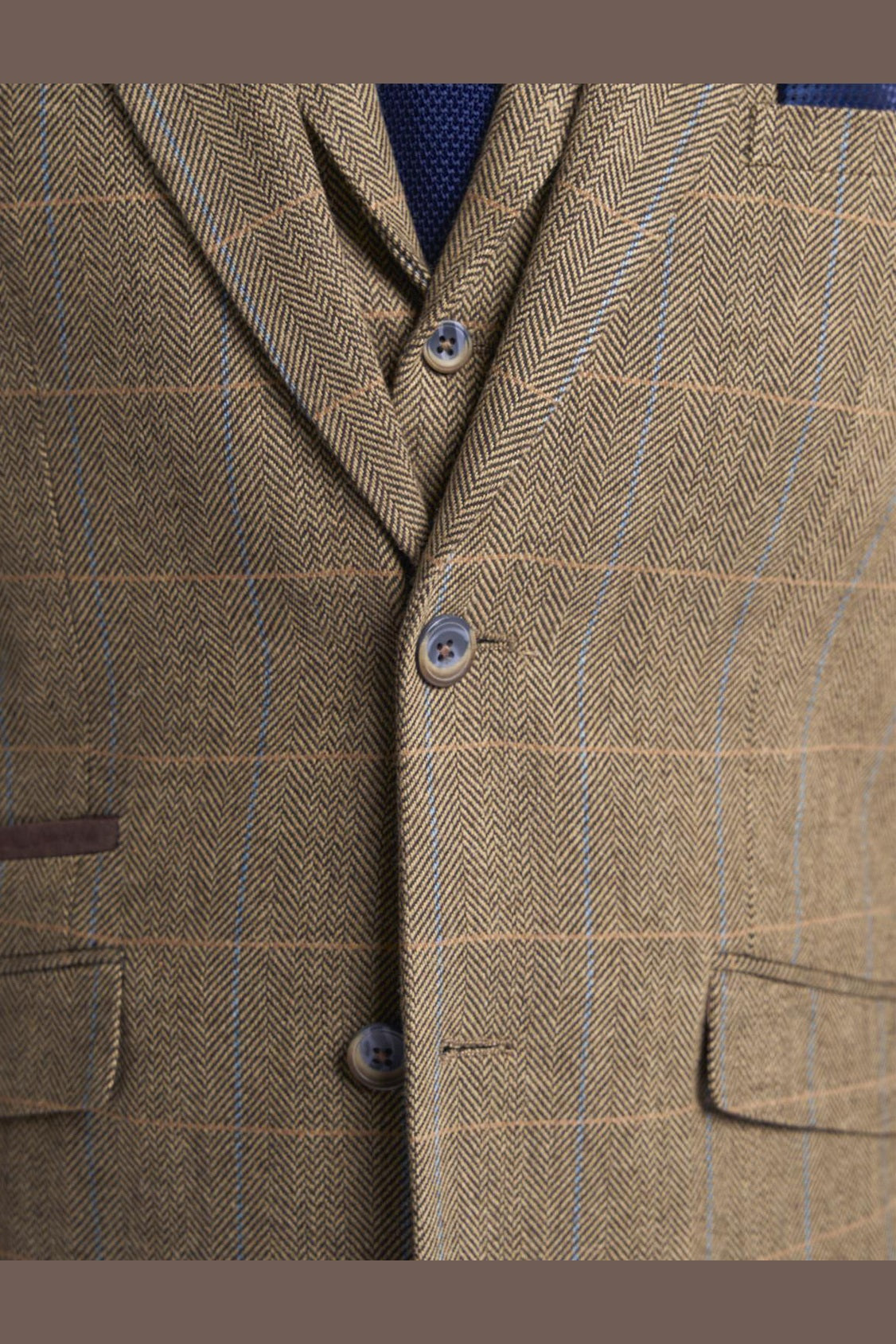 ALBERT BROWN CHECK TWEED BLAZER
