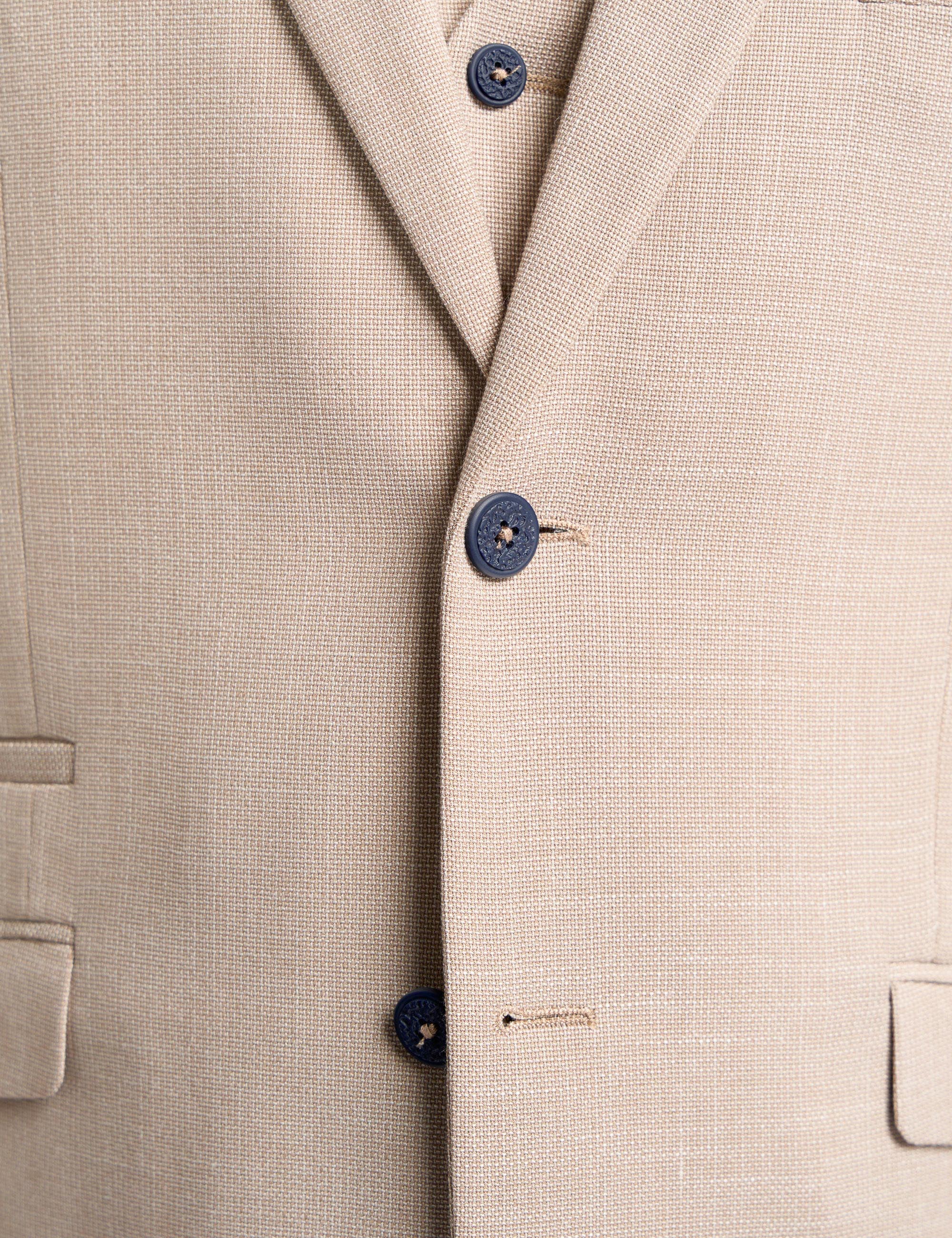 MIAMI – STONE TAILORED FIT LINEN BLEND BLAZER