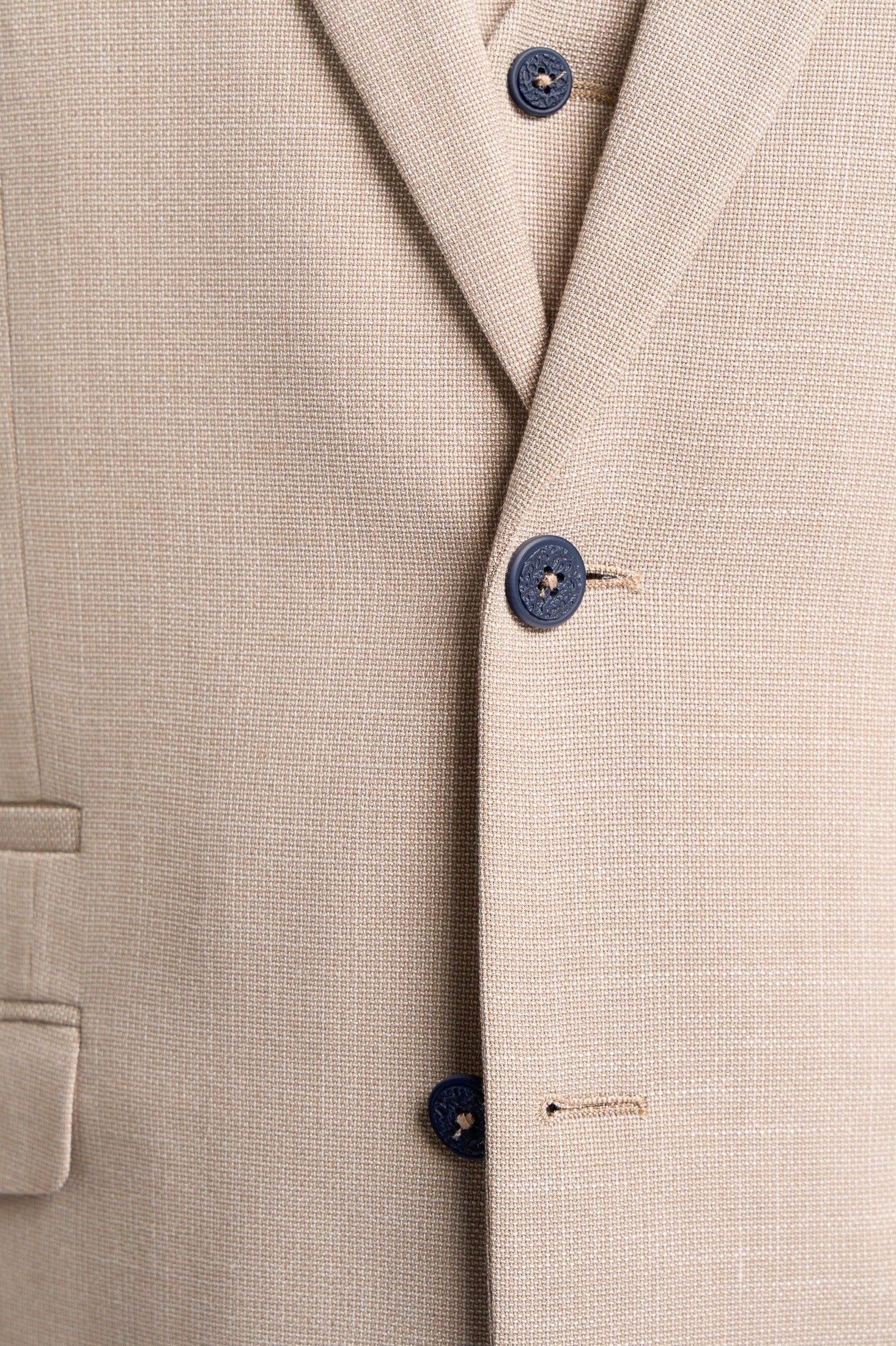 MIAMI – STONE TAILORED FIT LINEN BLEND BLAZER
