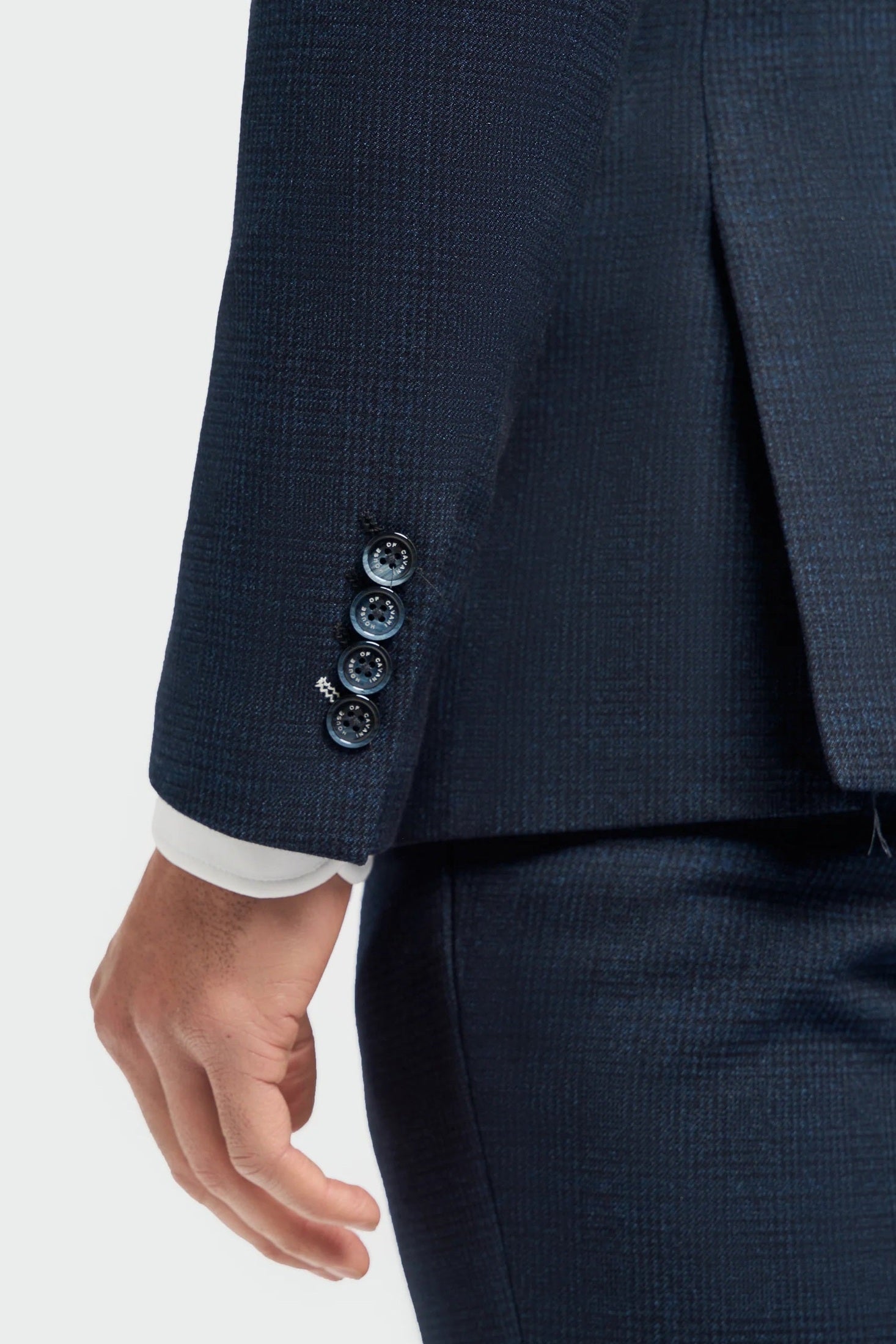 MENS CARIDI NAVY THREE PIECE SUIT