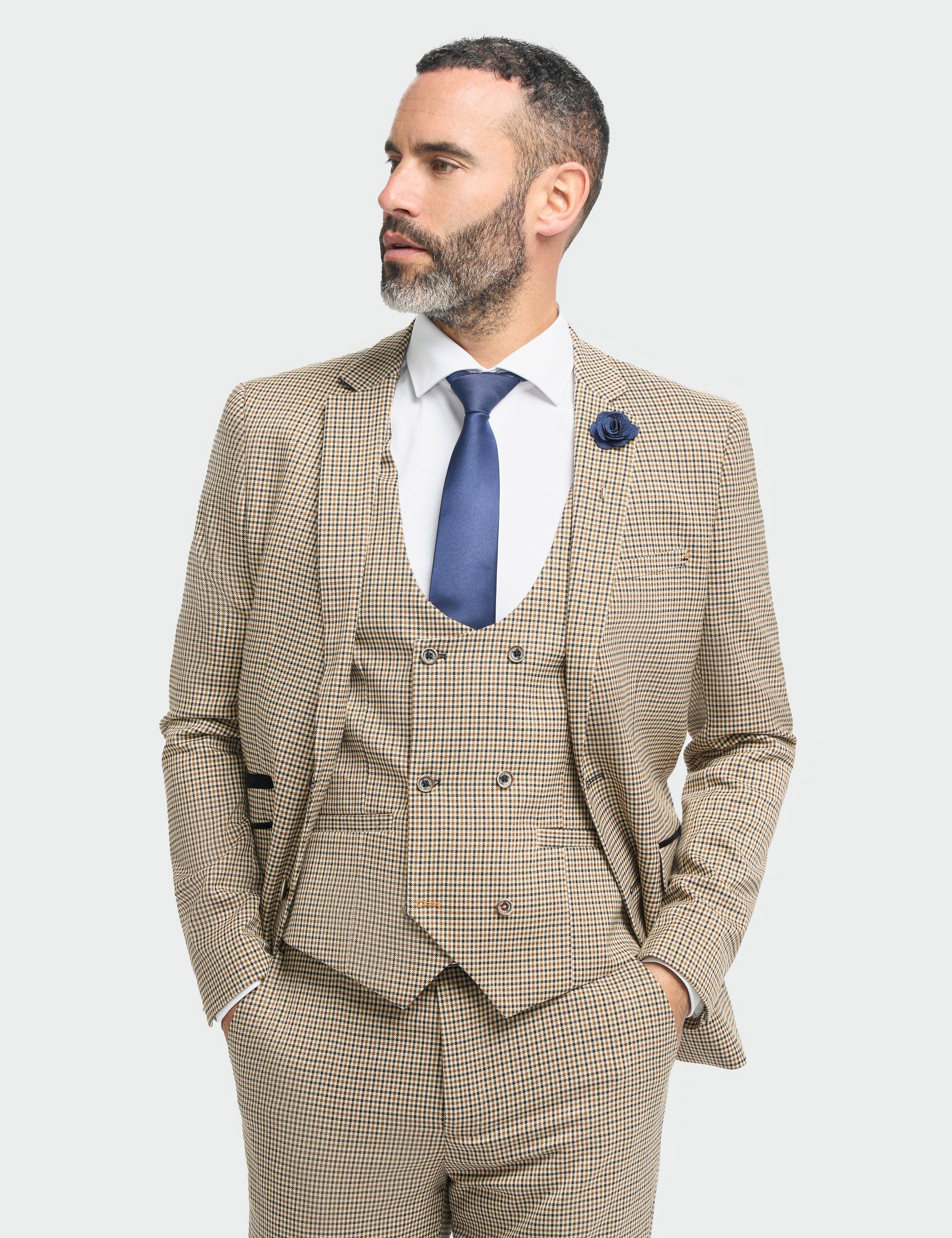 ELWOOD - TAN SLIM FIT BLAZER
