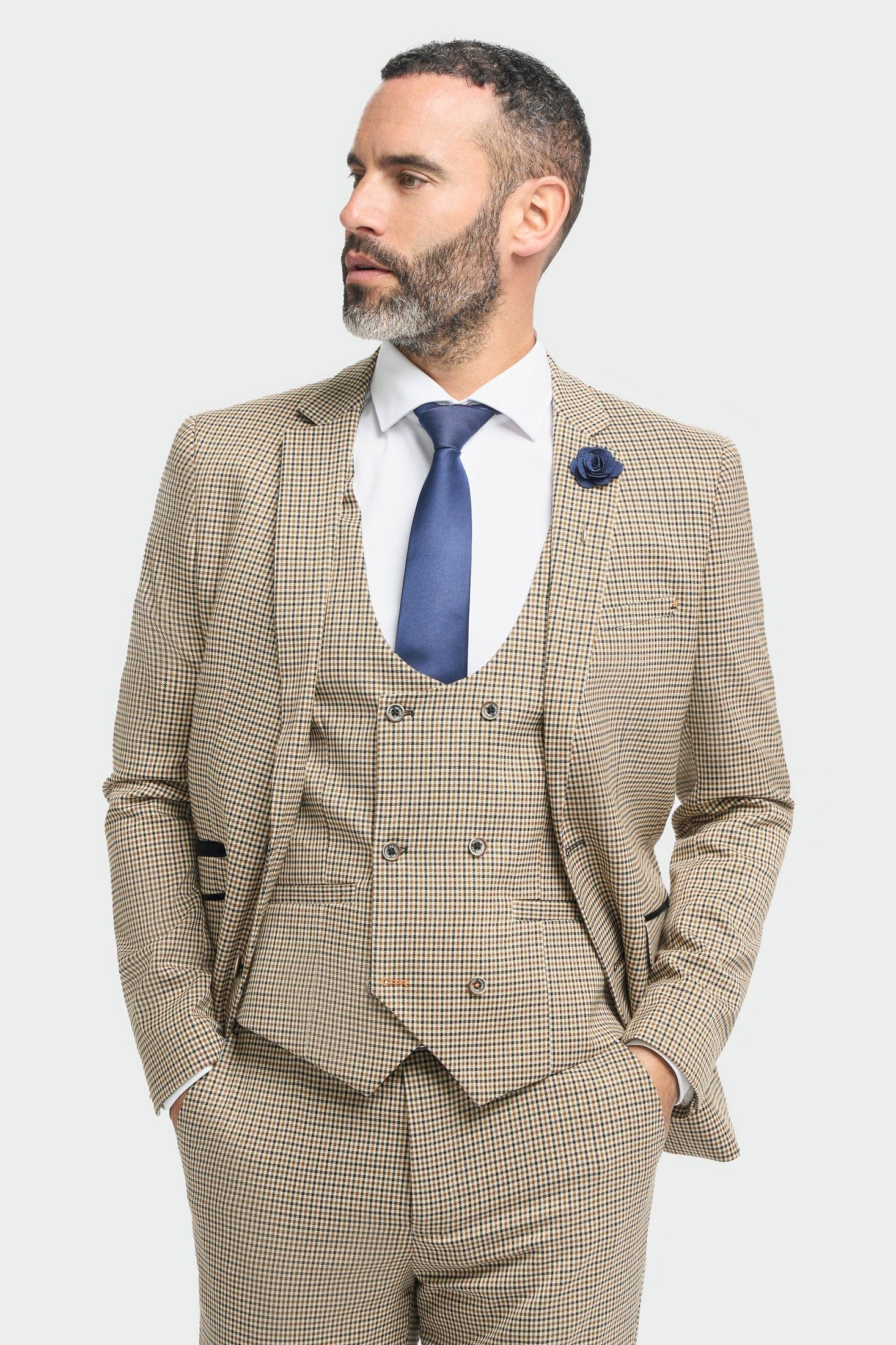 ELWOOD - TAN SLIM FIT BLAZER